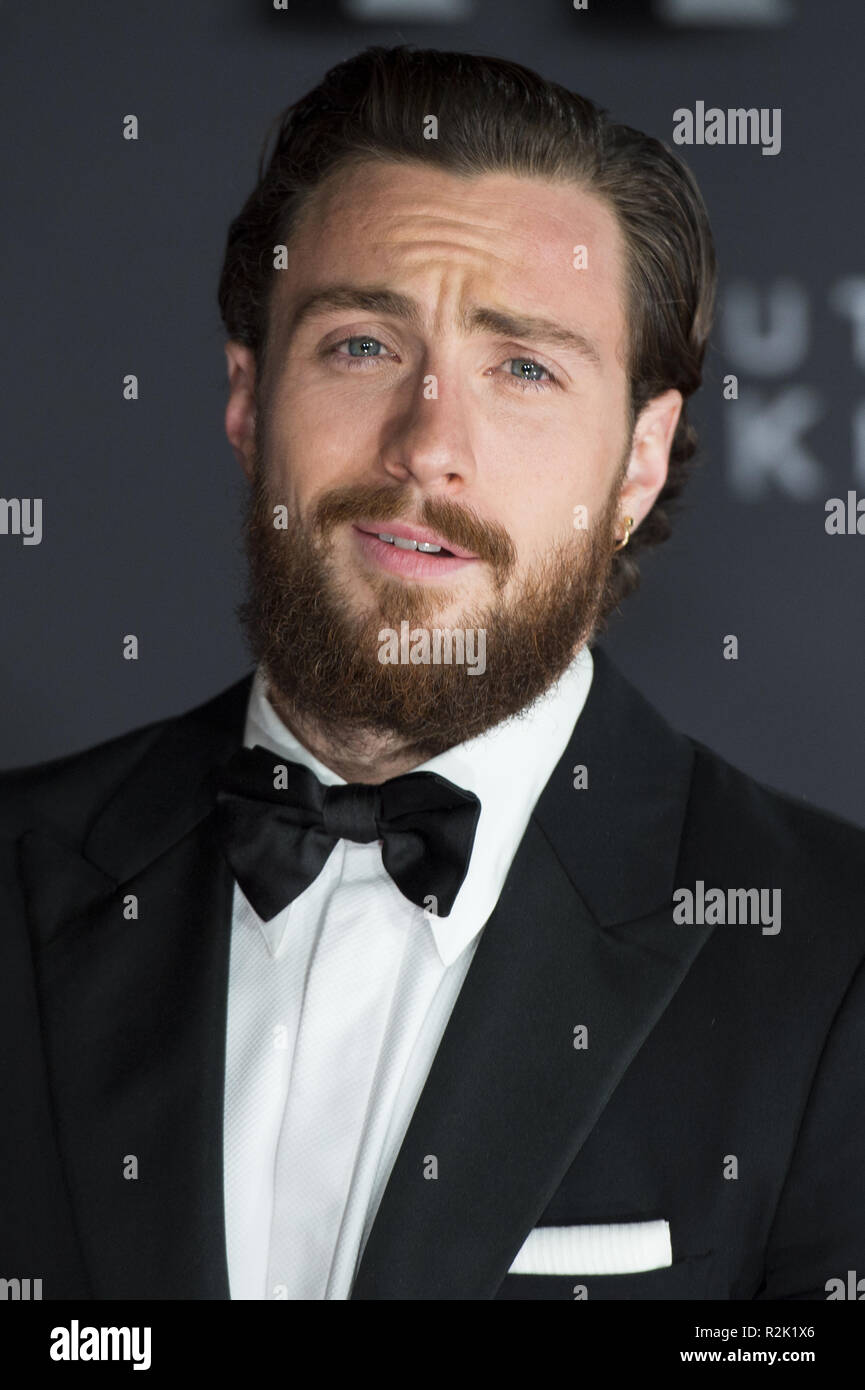 Prominente nehmen an der Schottischen Premiere von Outlaw King' am Vue Kino im Omni center. Mit: Aaron Taylor-Johnson Wo: Edinburgh, Großbritannien Wann: 19 Okt 2018 Credit: Euan Kirsche / WANN Stockfoto