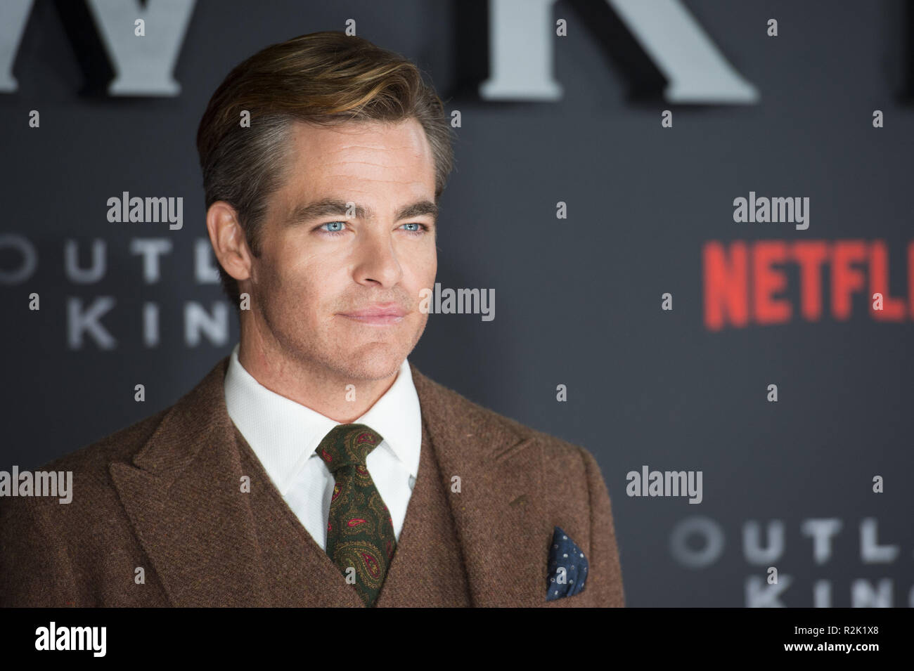 Prominente nehmen an der Schottischen Premiere von Outlaw King' am Vue Kino im Omni center. Mit: Chris Pine Wo: Edinburgh, Großbritannien Wann: 19 Okt 2018 Credit: Euan Kirsche / WANN Stockfoto
