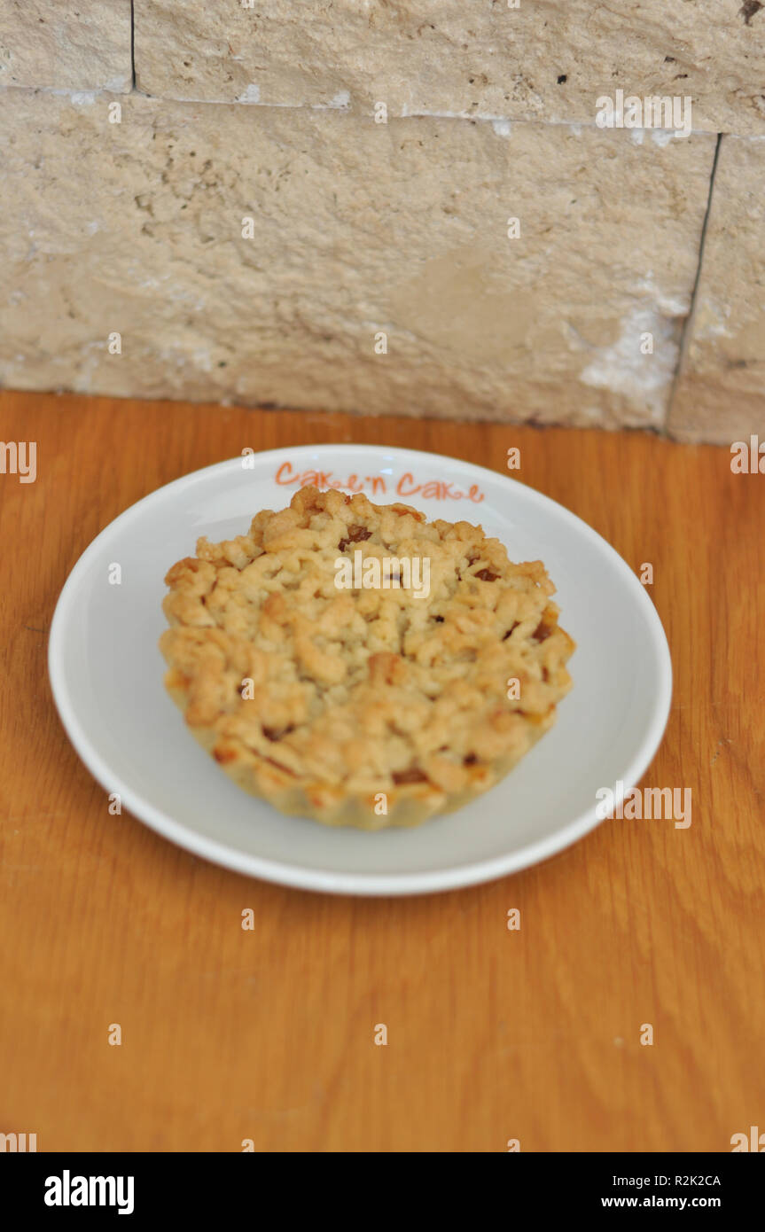 Frisch gebackene leckere Apfelkuchen Stockfoto