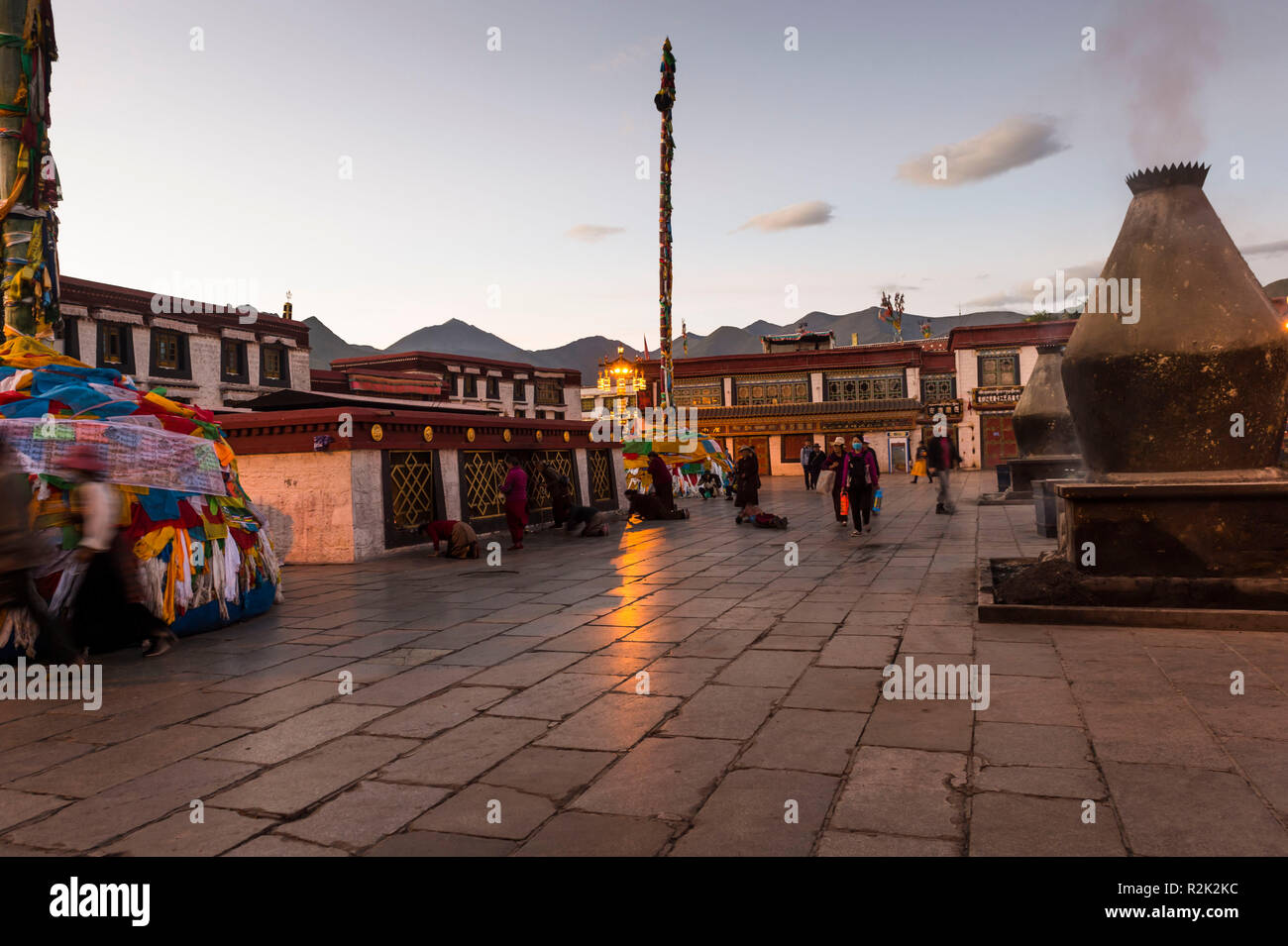 Lhasa, der barkhor Stockfoto