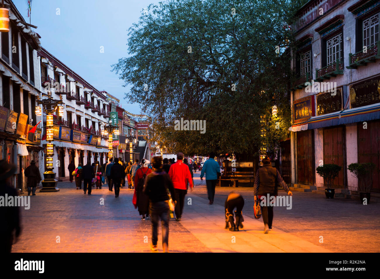 Lhasa, der barkhor Stockfoto