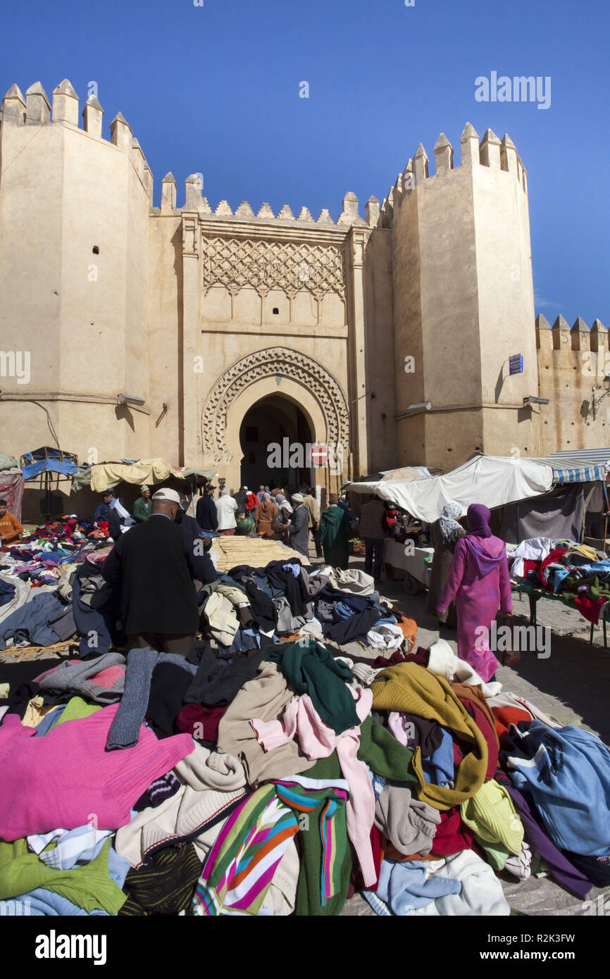 Marokko, Fes, Boujloud Marktplatz, dem Tor, Stockfoto