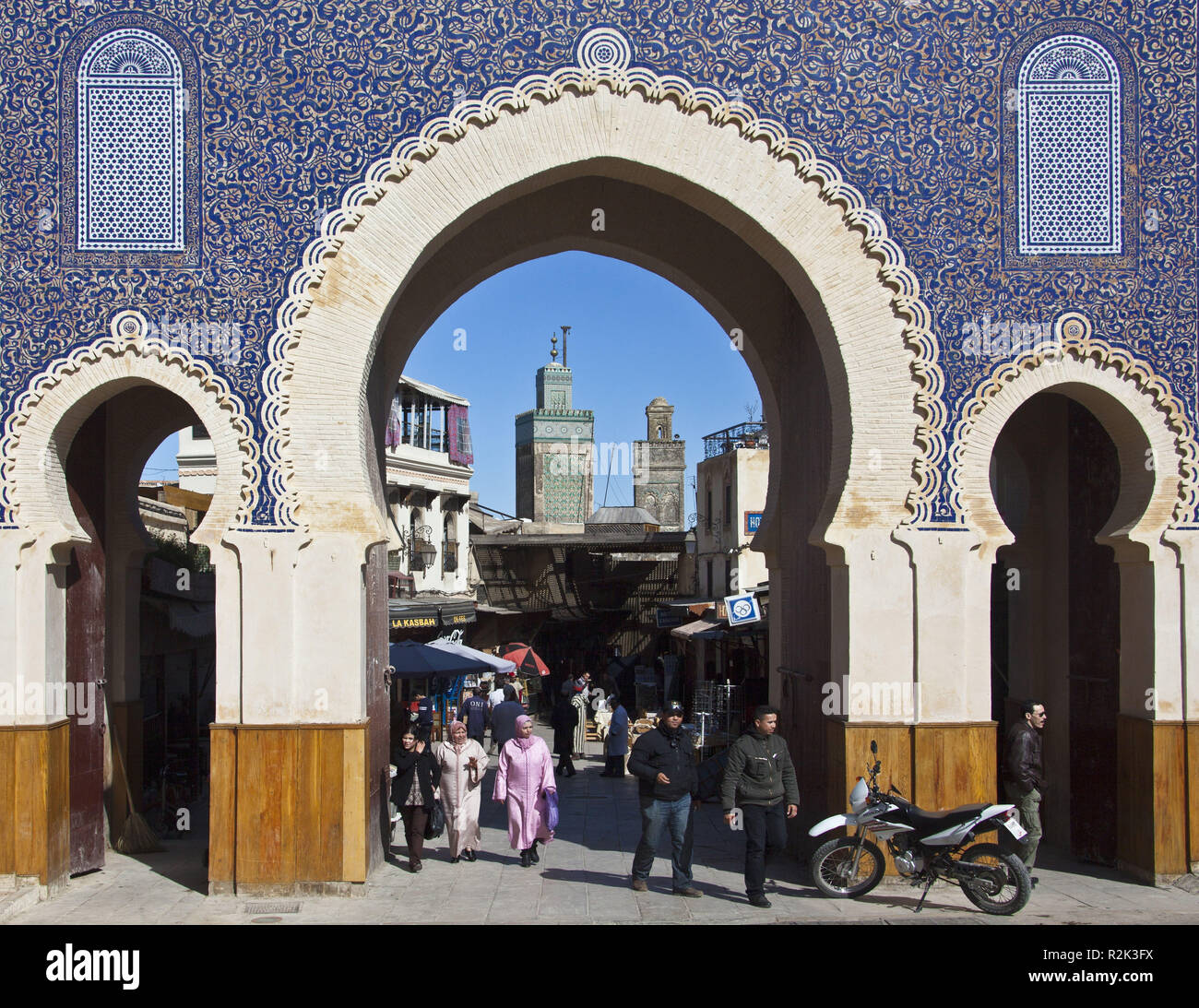 Marokko, Fes, Bab Bou Jelud, Stadt, Tor, Stockfoto