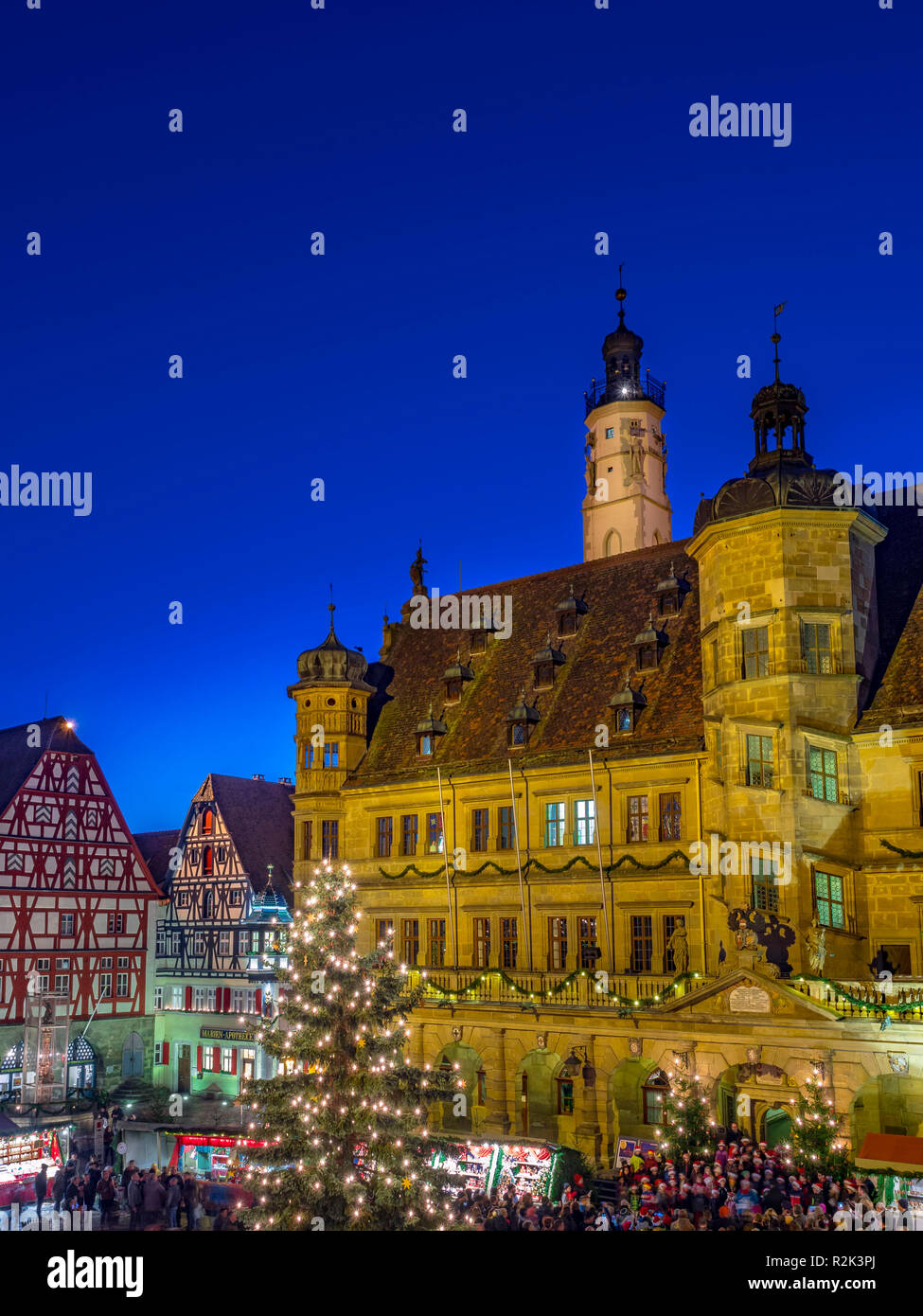 Weihnachtsmarkt in Rothenburg Ob der Tauber, Deutschland