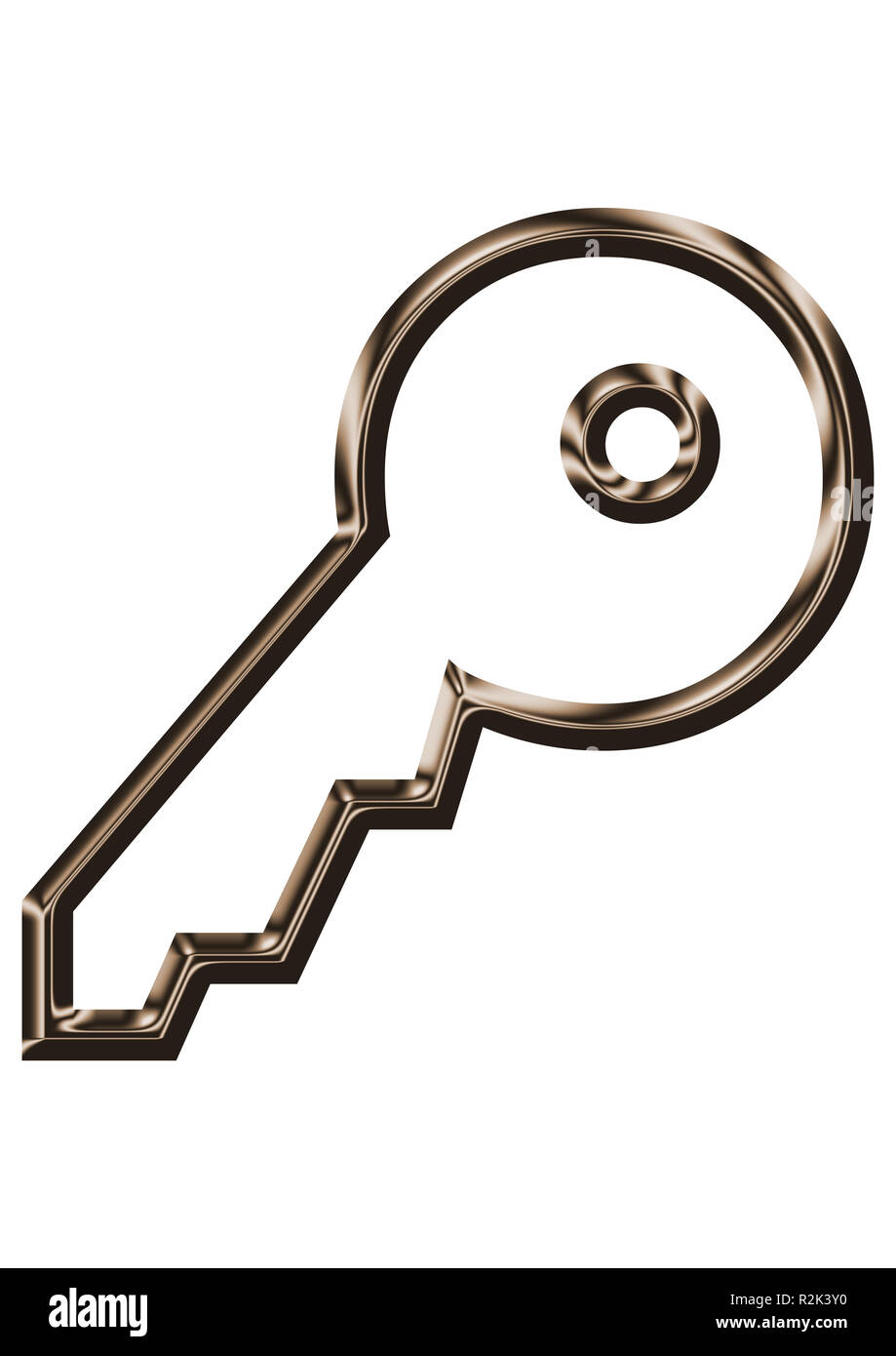 Schlüssel bronze Stockfoto