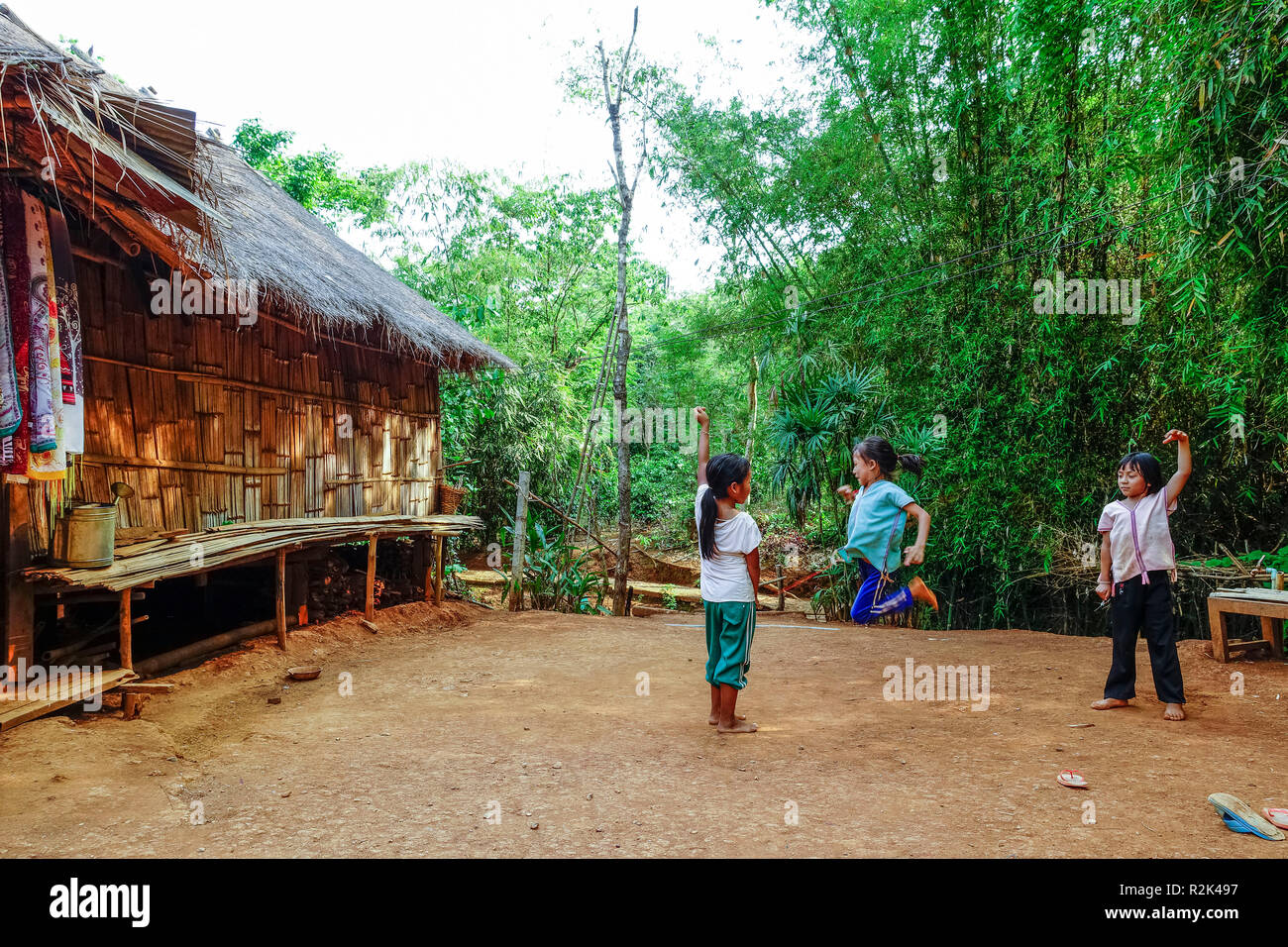 Hill Tribes Dorf, Thailand Stockfoto