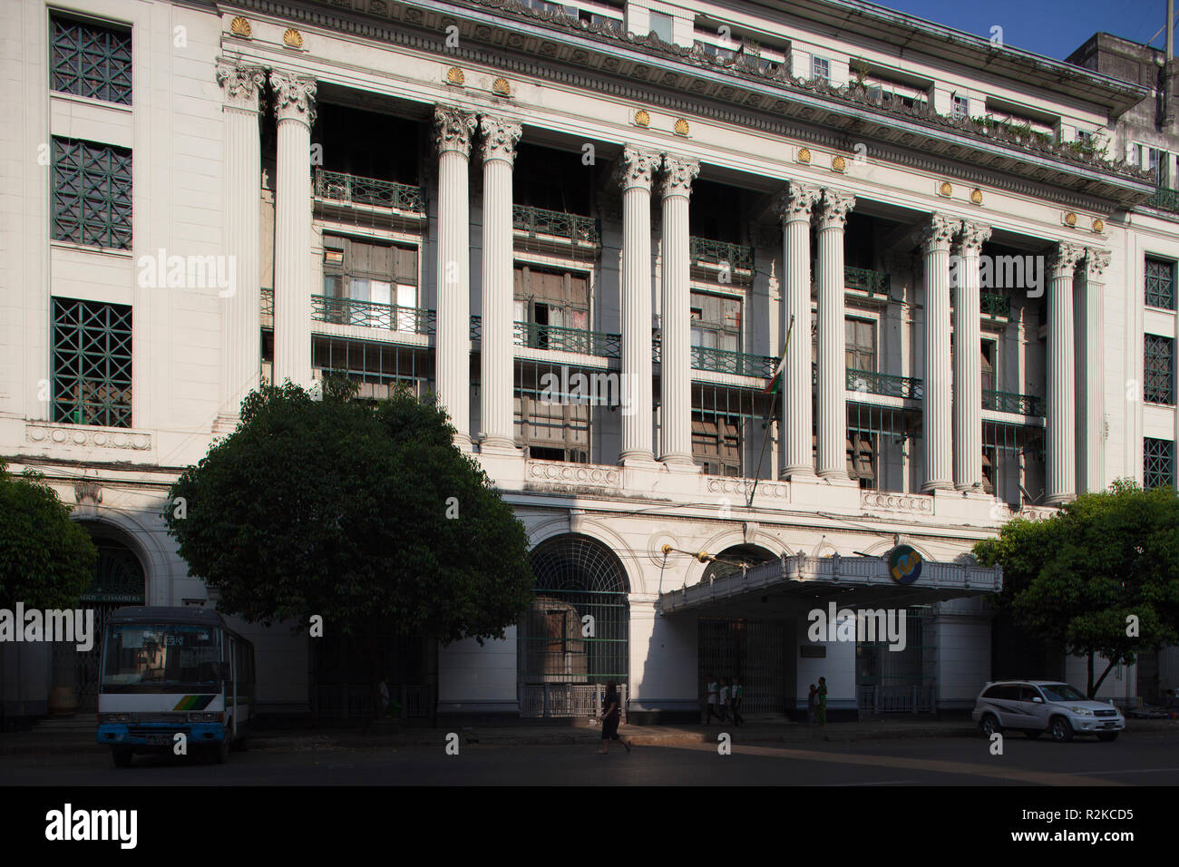 Binnenschifffahrt Gebäude, Pansodan Street, Yangon, Myanmar, Asien Stockfoto