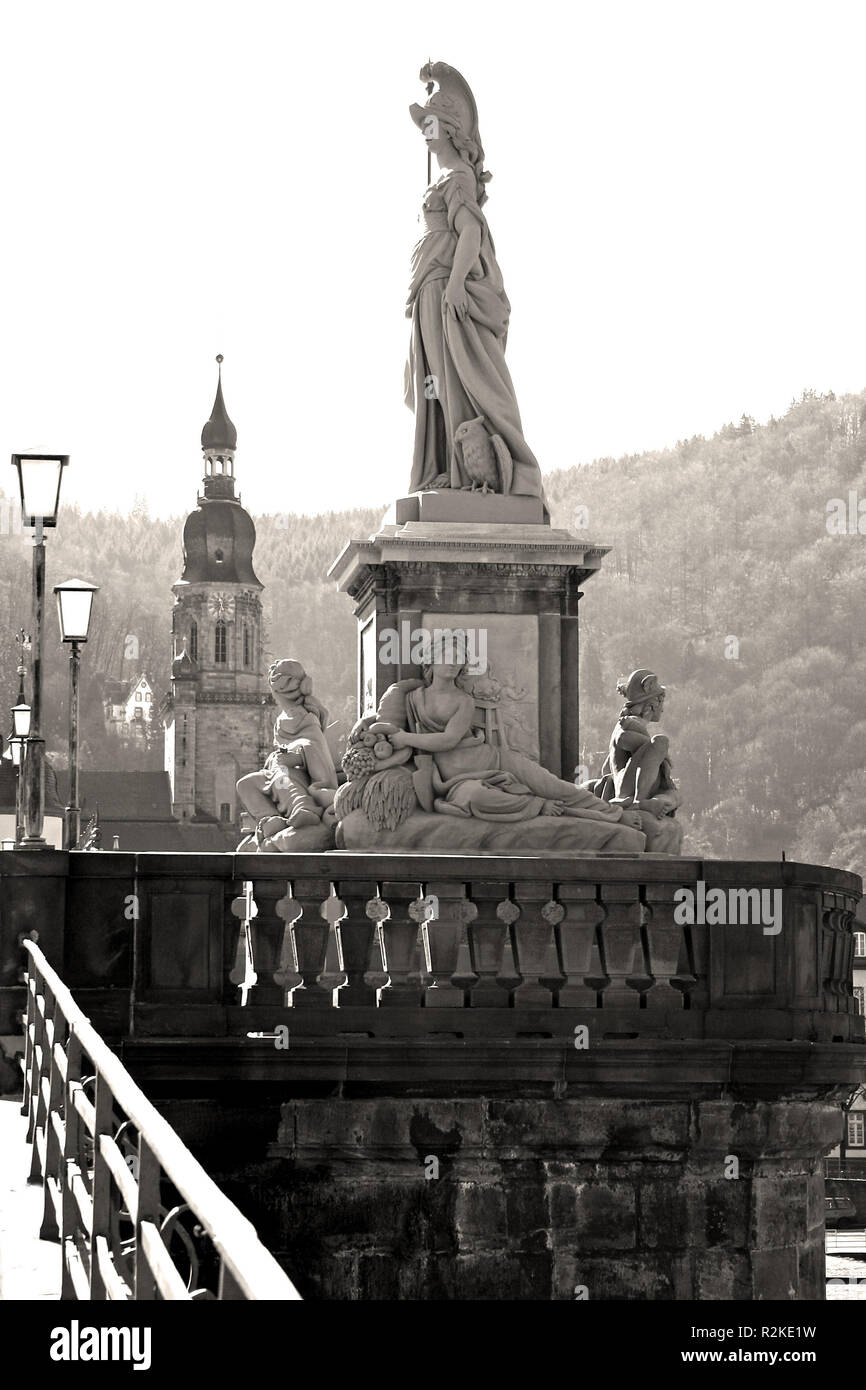 Heidelberg - alte Brücke Stockfoto