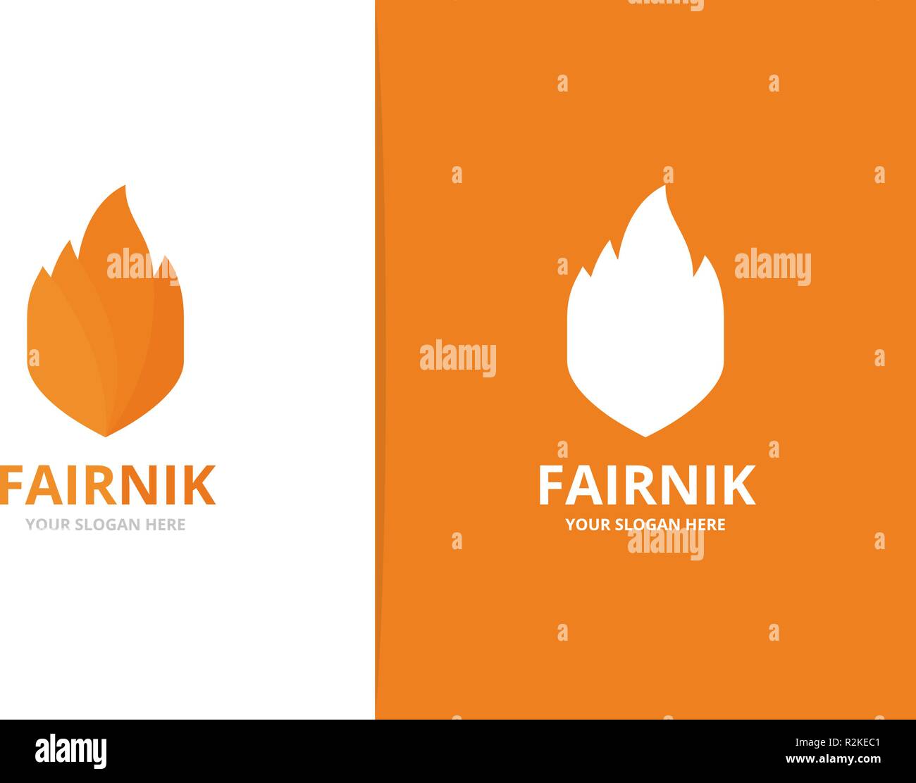 Vektor Feuer und Shield Logo Kombination. Flamme und Sicherheit Symbol oder Icon. Einzigartige Fackel und Guard Logo Design Template. Stock Vektor