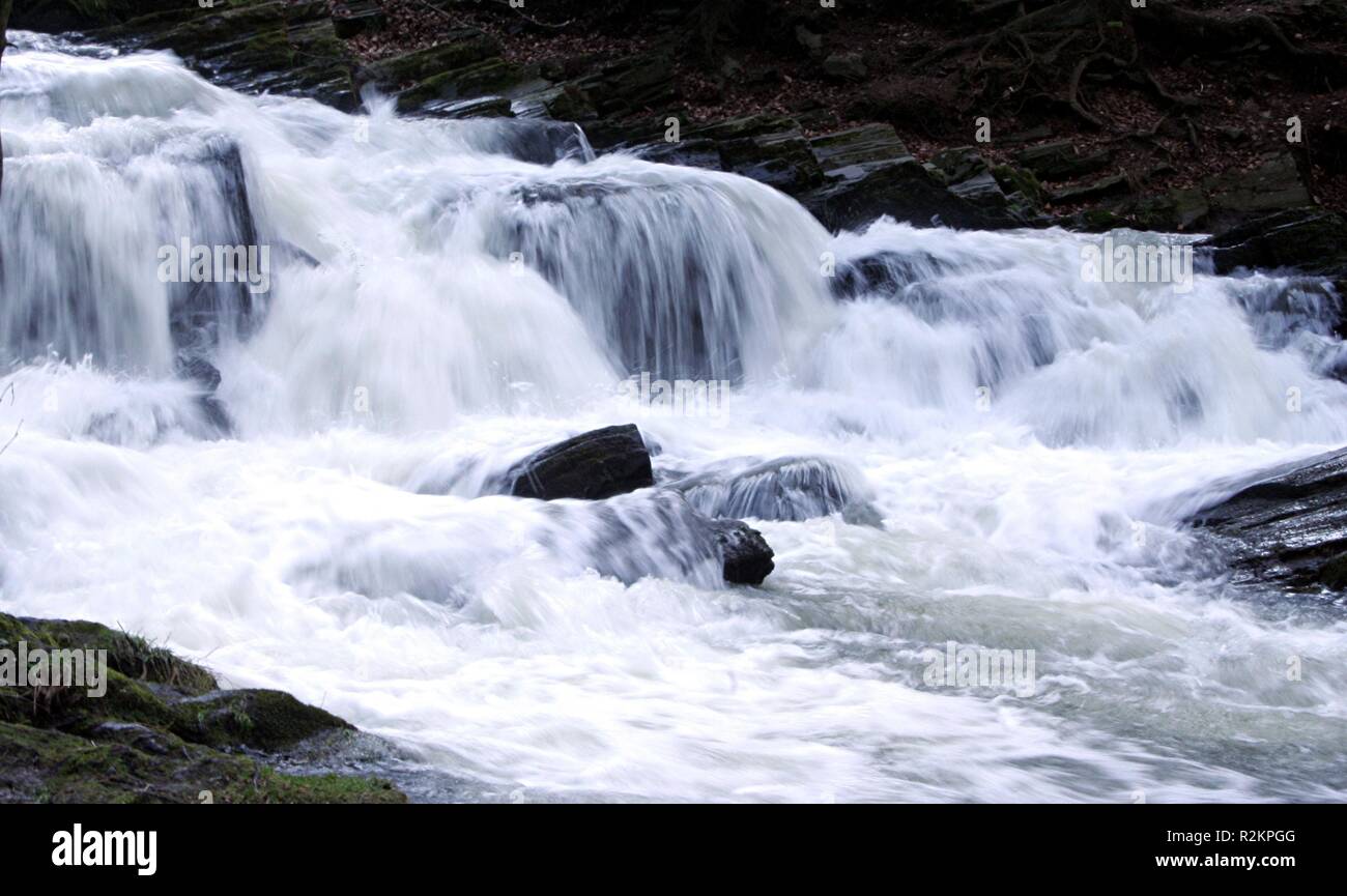 Wasserfall im selketal Stockfoto