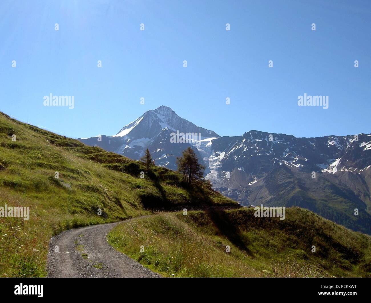 Blick auf das bietschhorn Stockfoto