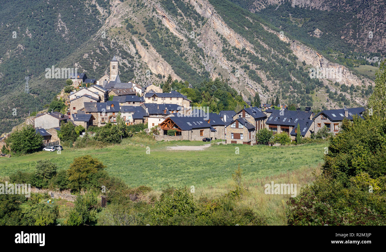 Tirvia, einem kleinen Dorf in den katalanischen Pyrenäen Stockfoto