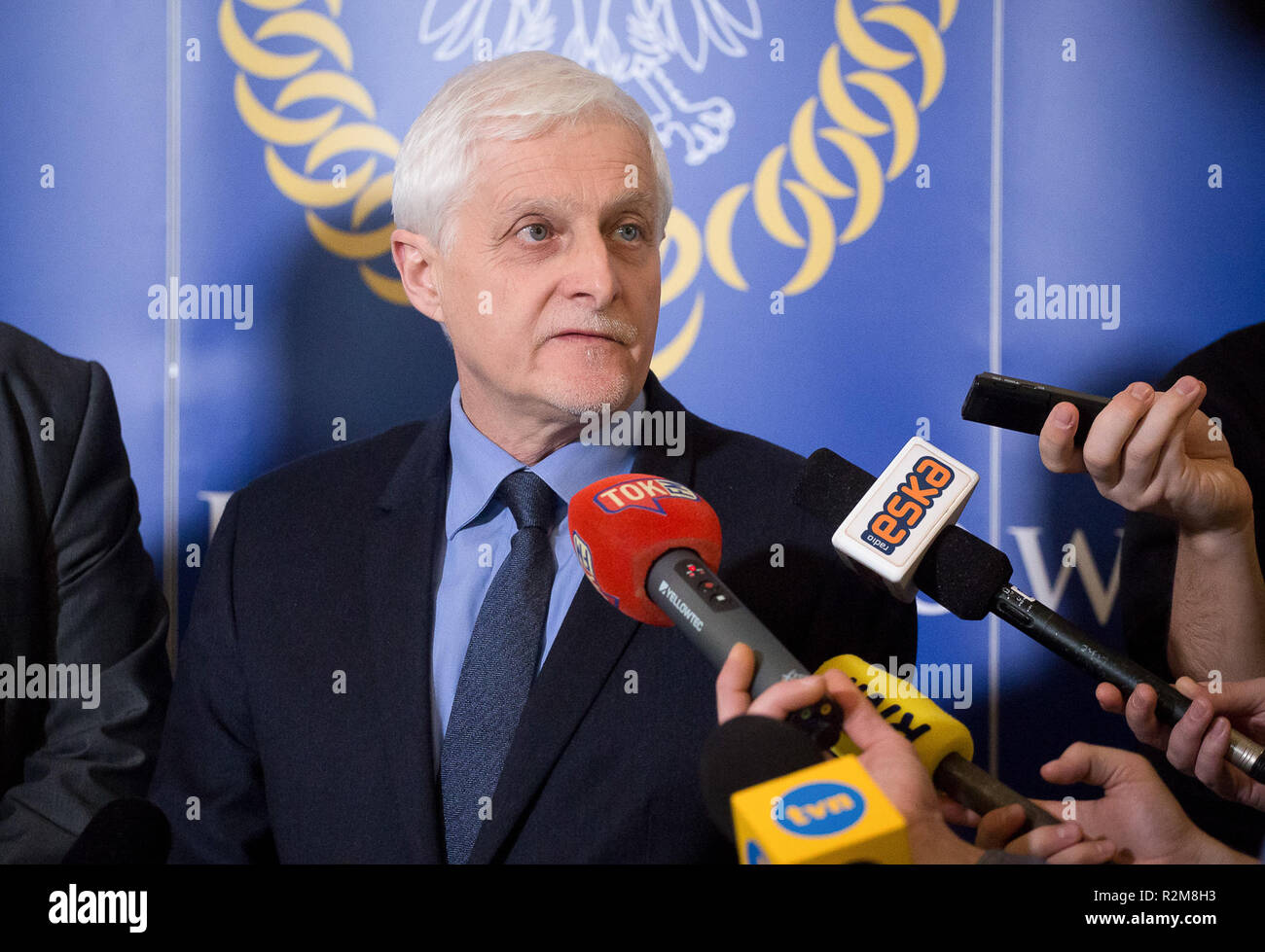 Vorsitzender der polnischen Nationalen Rat der Justiz Dariusz Zawistowski in Warschau, Polen, am 17. November 2017 Stockfoto