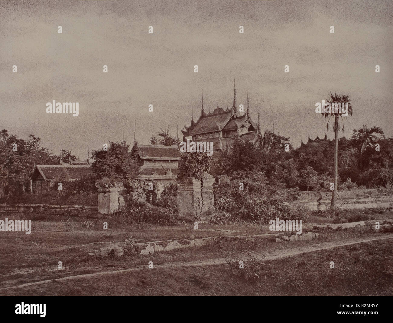 Amerapoora: Mein-au-dyk Kyoung. Vom: 1. September - 21. Oktober 1855. Abmessungen: Bild: 26 x 34,6 cm (10 1/4 x 13 5/8 in.) mount: 45,7 × 58,3 cm (18 × 22 15/16 in.). Medium: eiklar Drucken. Museum: Nationalgalerie, Washington DC. Autor: Carl von Linné Kutteln. Stockfoto