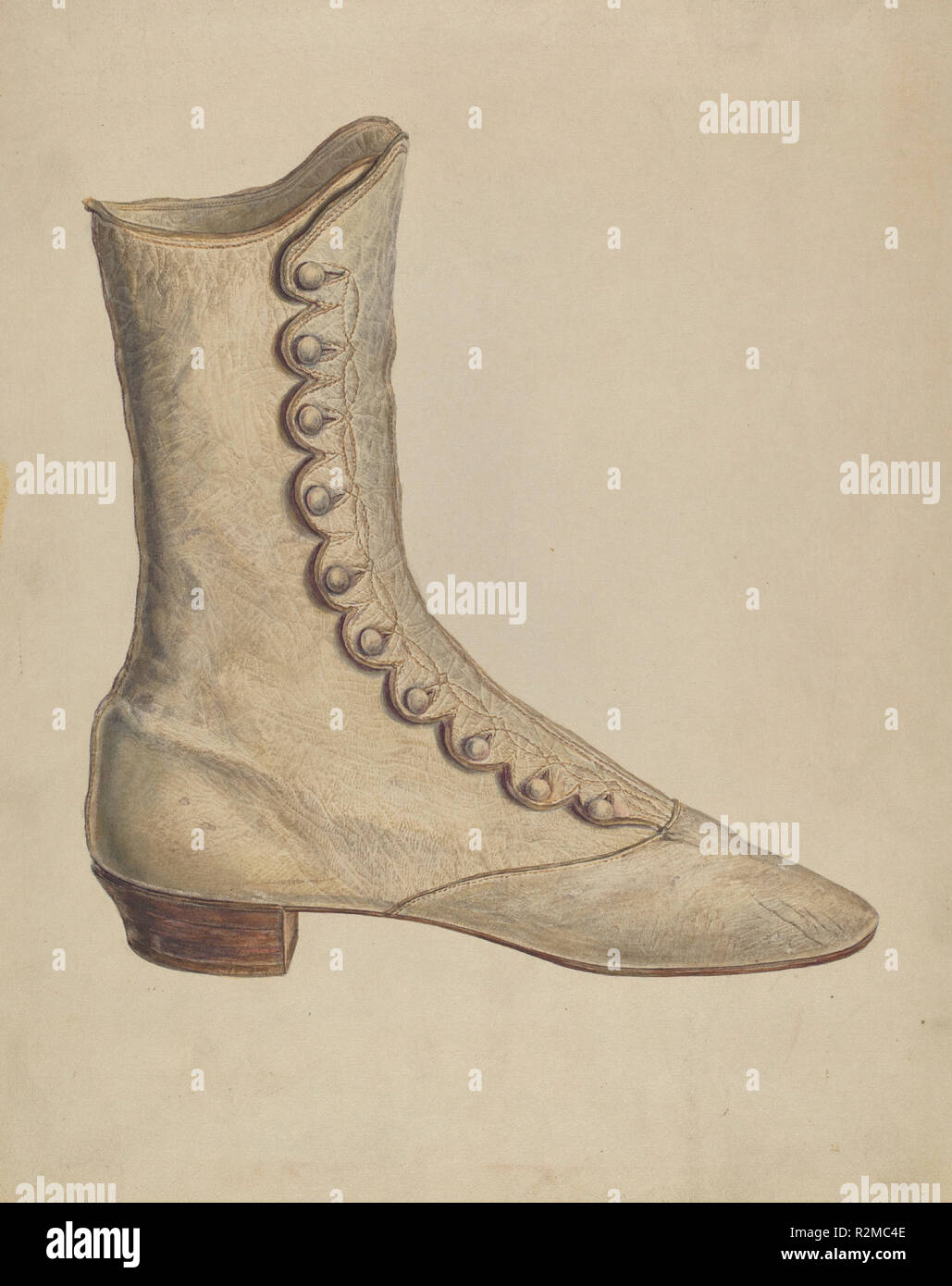 Frau Schuh. Vom: C. 1938. Maße: gesamt: 30,5 x 24,1 cm (12 x 9 1/2 in.). Medium: Aquarell und Graphit auf Pappe. Museum: Nationalgalerie, Washington DC. Autor: Francis Law Durand. Stockfoto