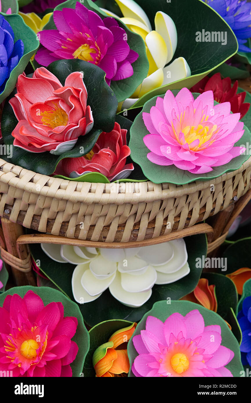 Dekorative Seide Lotus Blumen Stockfoto