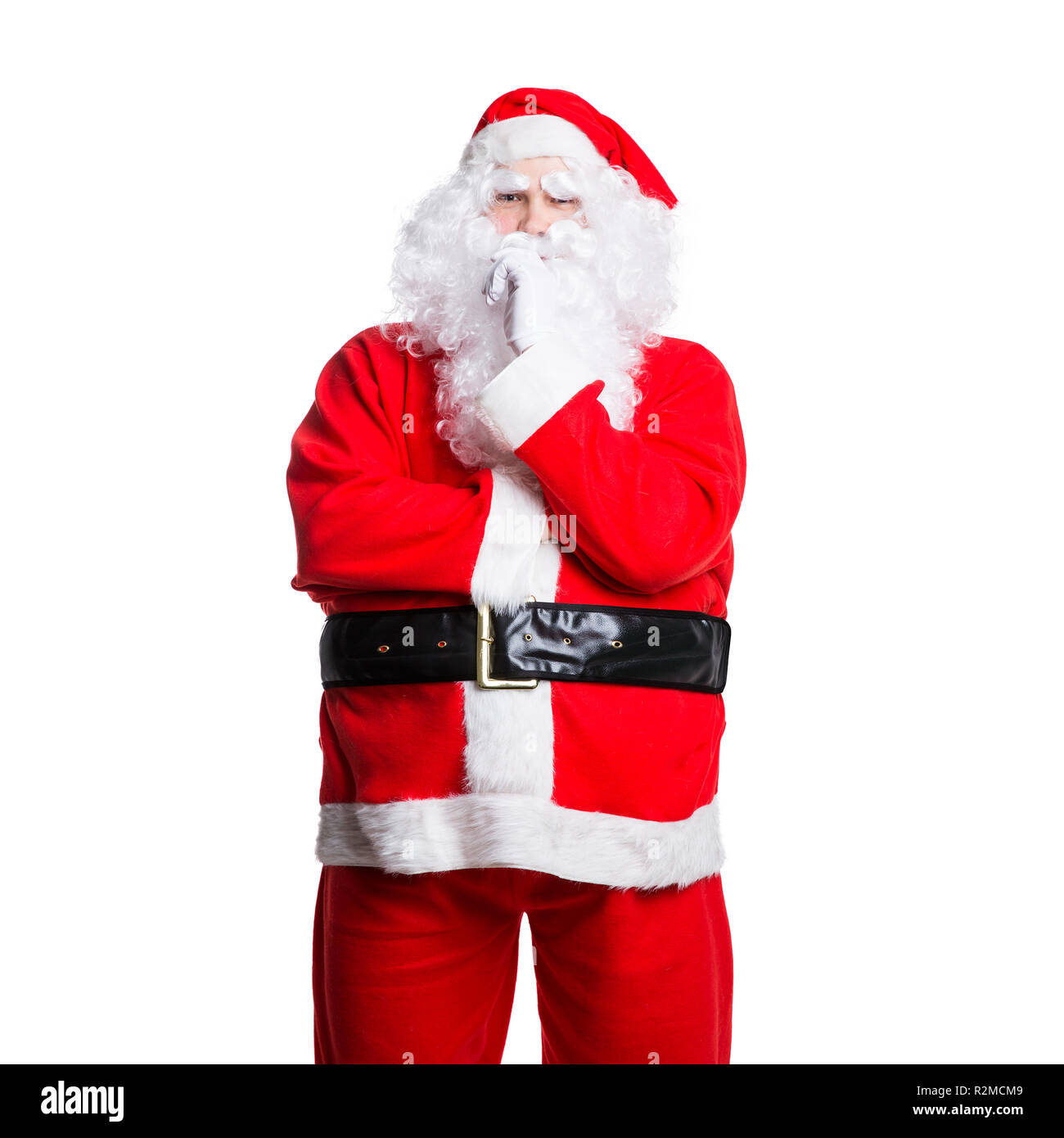Skeptisch santa claus Stockfoto
