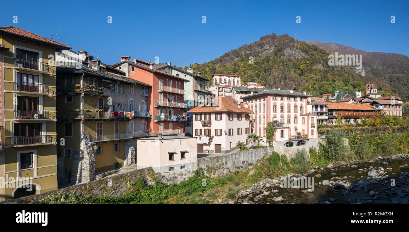 Varallo Sesia, in der Provinz Vercelli, Piemont, Italien Stockfoto