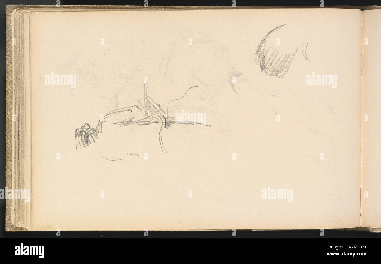 Ein Mann von hinten gesehen. Stand: 1880/1883. Maße: gesamt: 23,7 x 15,2 cm (9 5/16 x 6 in.). Medium: Graphit auf Papier webten. Museum: Nationalgalerie, Washington DC. Autor: Paul Cezanne. Stockfoto