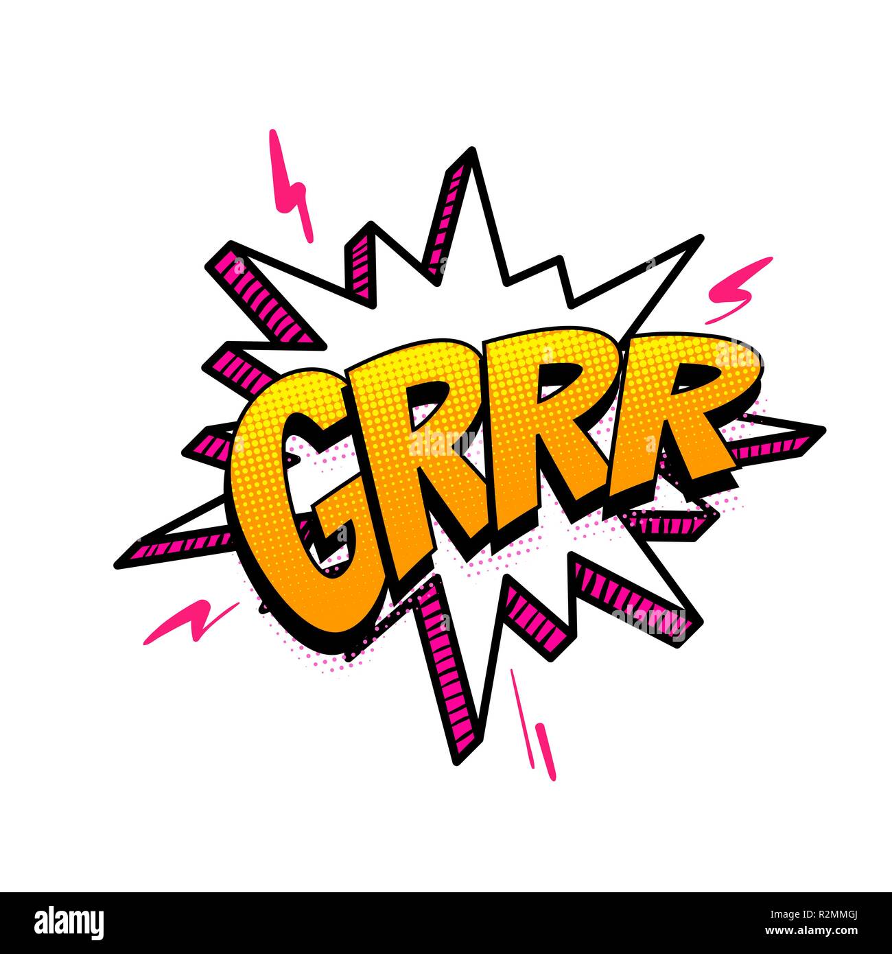 Grrr Spanische Sprache Komische Text Soundeffekte Pop Art Stil Vektor Sprechblase Wort Kurze Phrase Cartoon Ausdruck Abbildung Comics B Stock Vektorgrafik Alamy