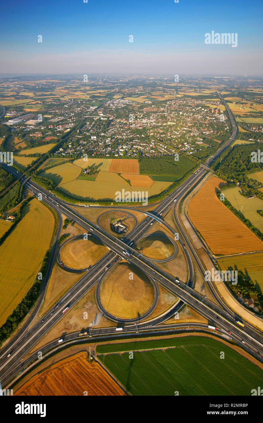 Luftaufnahme, Kamener Kreuz, Kamen, Ruhrgebiet, NordrheinWestfalen