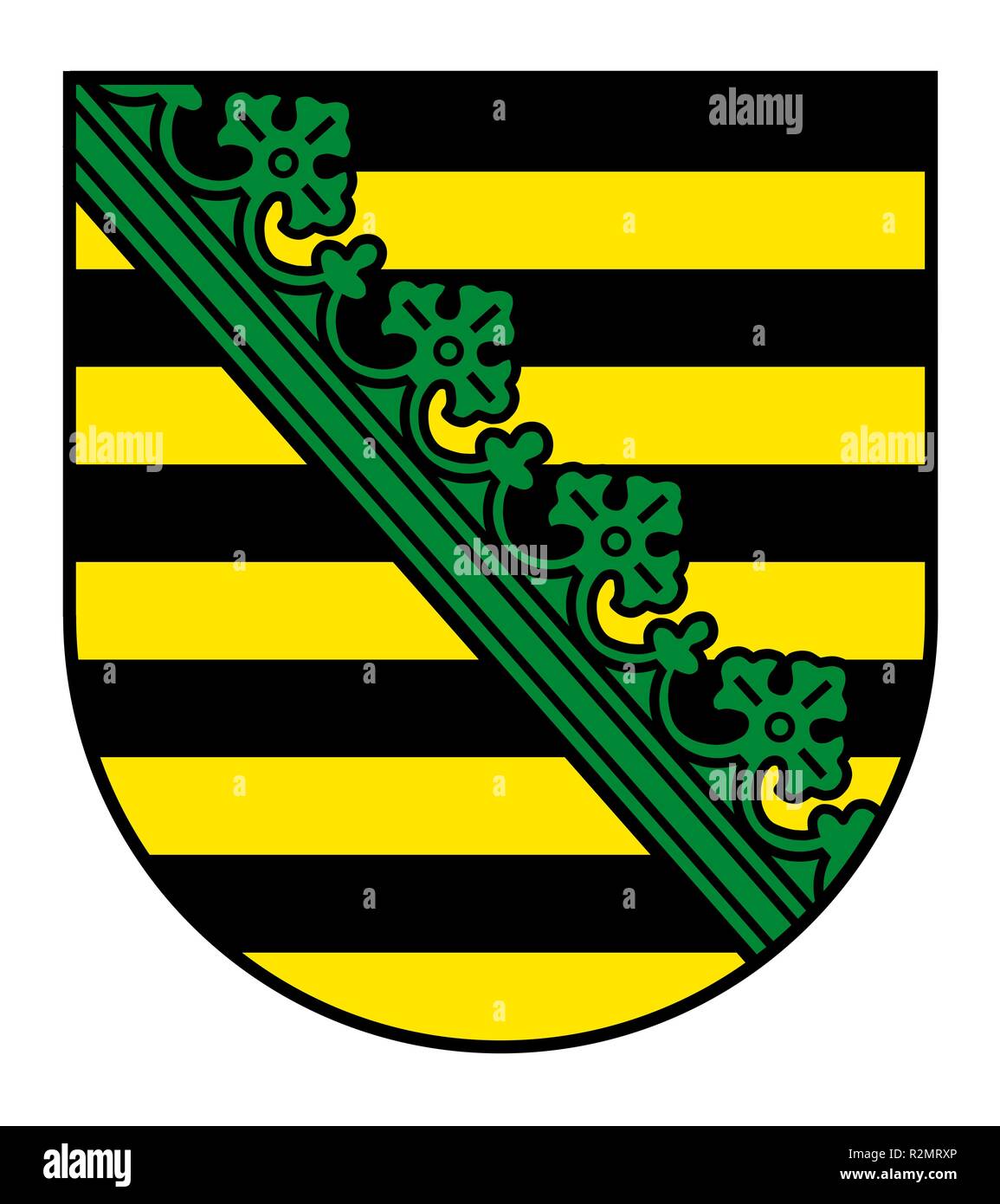 Sachsen Wappen Stockfoto