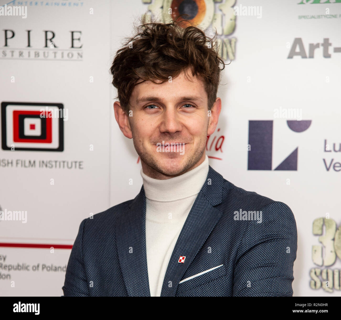 Antoni Krolikowski besucht die UK-Premiere von "303 Squadron" im Science Museum. Stockfoto