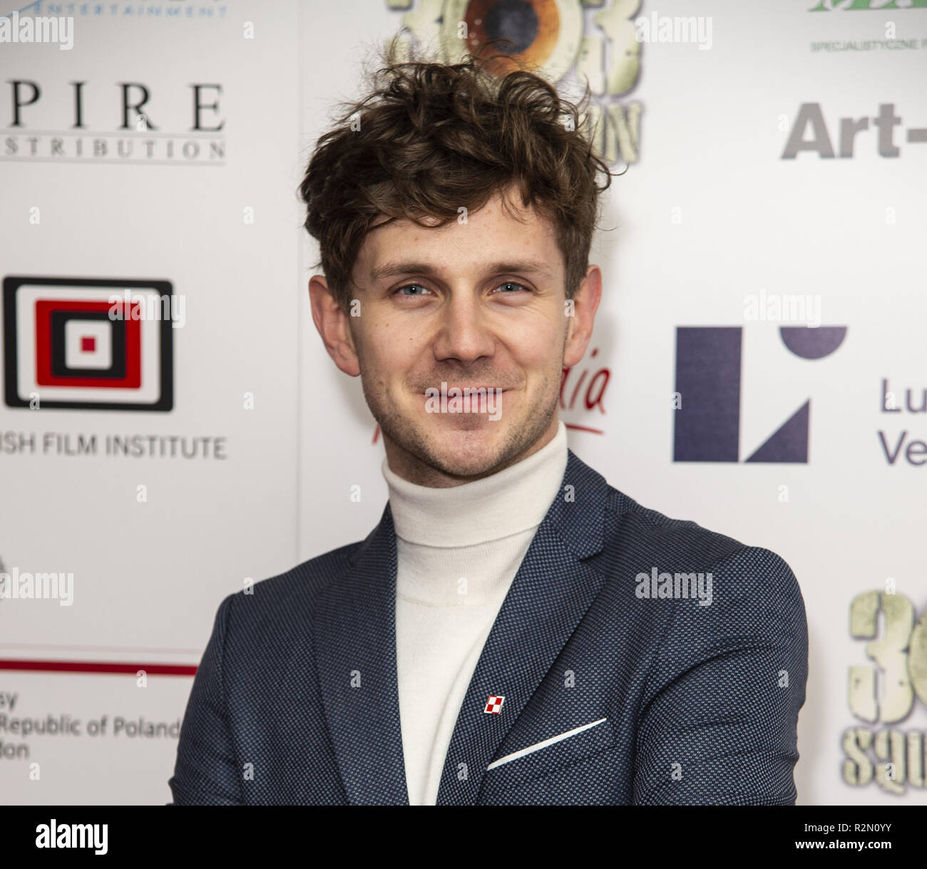 London, Großbritannien. 8 Nov, 2018. Antoni Krolikowski besucht die UK-Premiere von "303 Squadron" im Science Museum. Credit: Gary Mitchell/SOPA Images/ZUMA Draht/Alamy leben Nachrichten Stockfoto