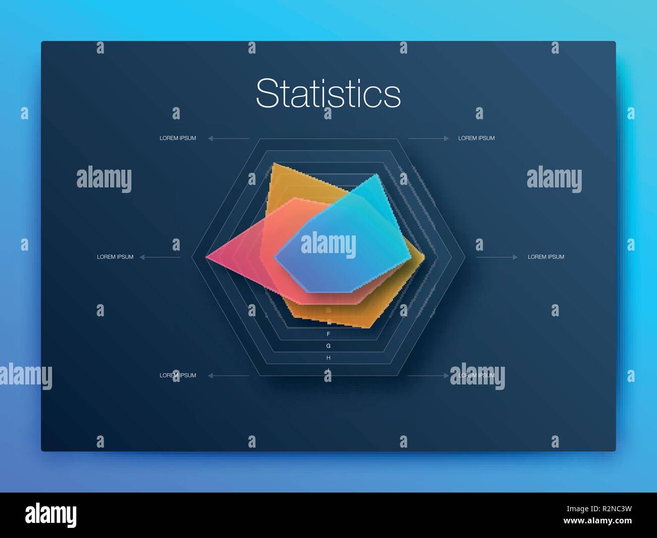 Dashboard Infografik Vorlage mit modernem Design. Vektor Stock Vektor