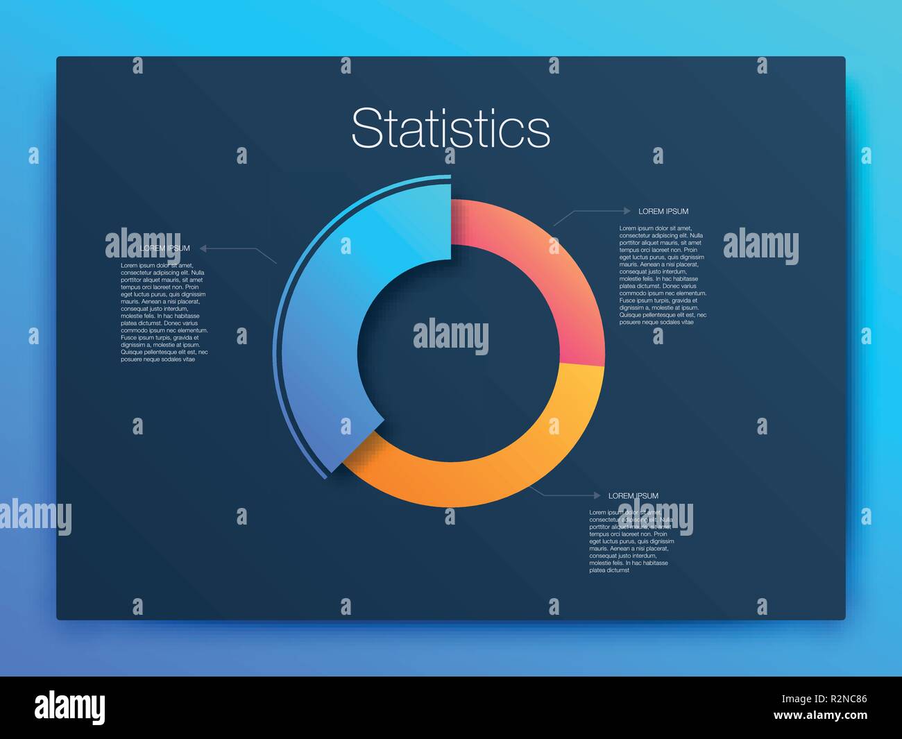 Dashboard Infografik Vorlage mit modernem Design. Vektor Stock Vektor