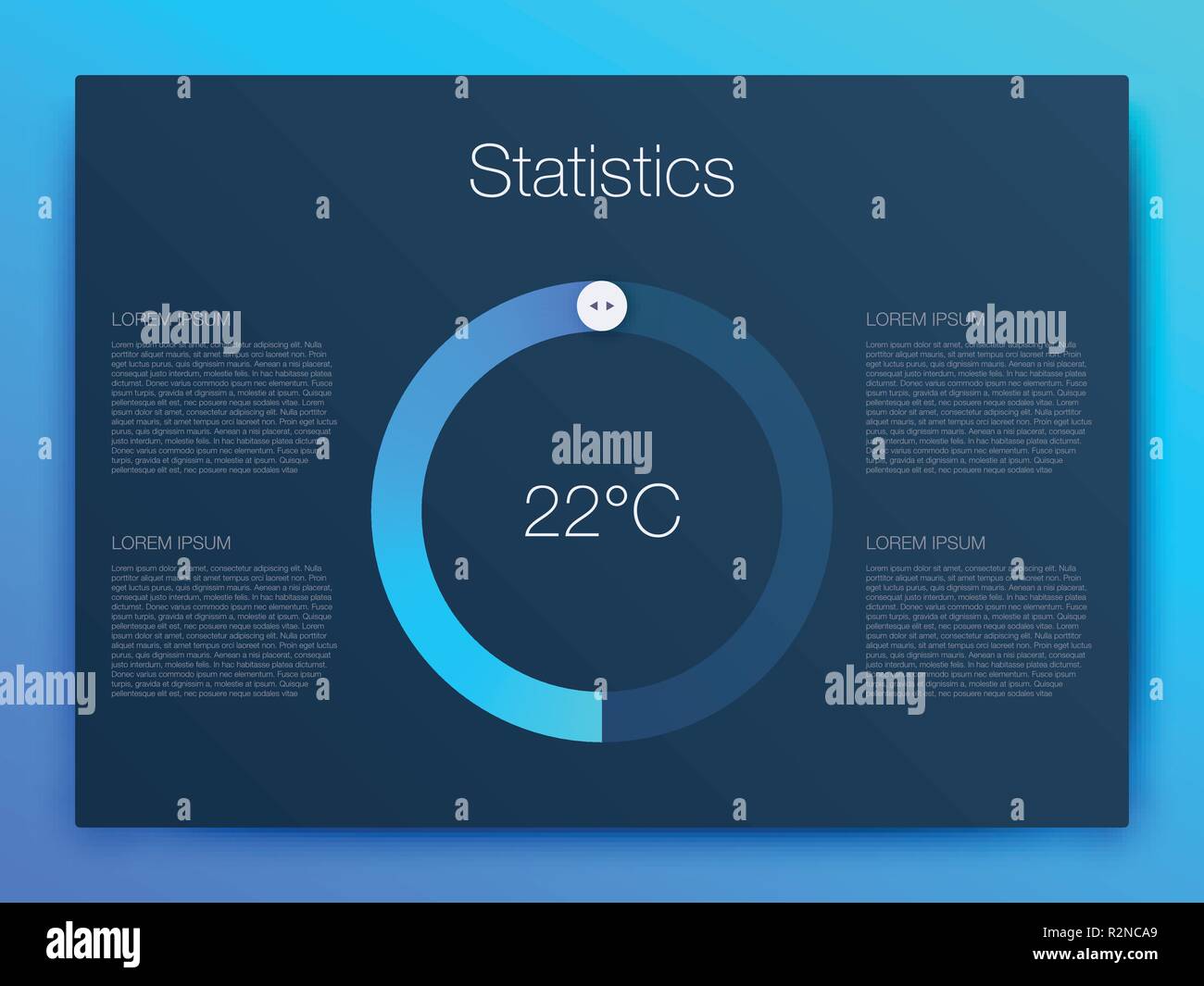 Dashboard Infografik Vorlage mit modernem Design. Vektor Stock Vektor