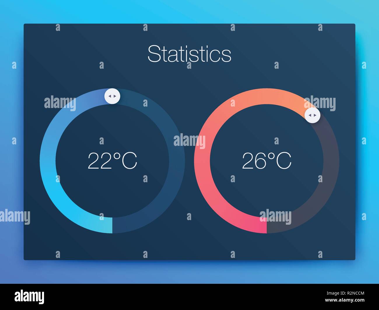 Dashboard Infografik Vorlage mit modernem Design. Vektor Stock Vektor