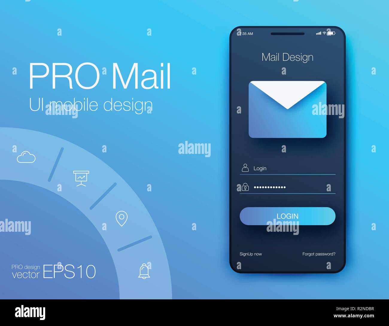 Abonnieren Sie den Newsletter. Vektor Stock Vektor