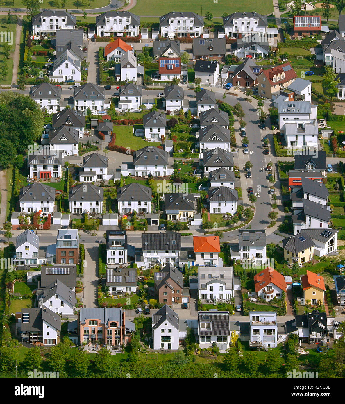 Wohnsiedlung, Dortmund, Ruhrgebiet, NRW, Nordrhein-Westfalen, Deutschland, Europa Stockfoto