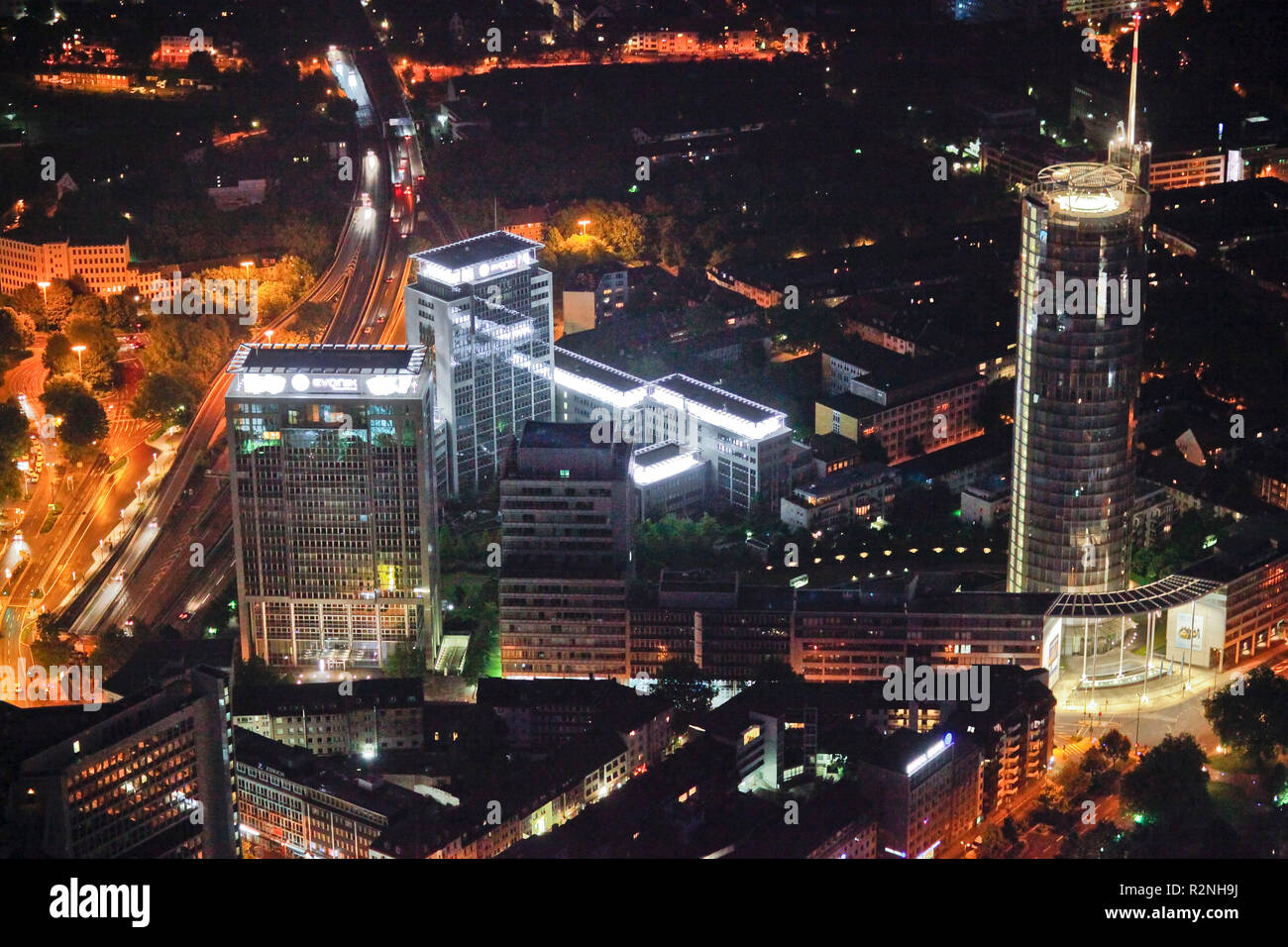Extraschicht 2010, Nacht der Industriekultur, Sommerfest der Kulturhauptstadt 2010, Essen, Ruhrgebiet, Nordrhein-Westfalen, Deutschland, Europa, Stockfoto