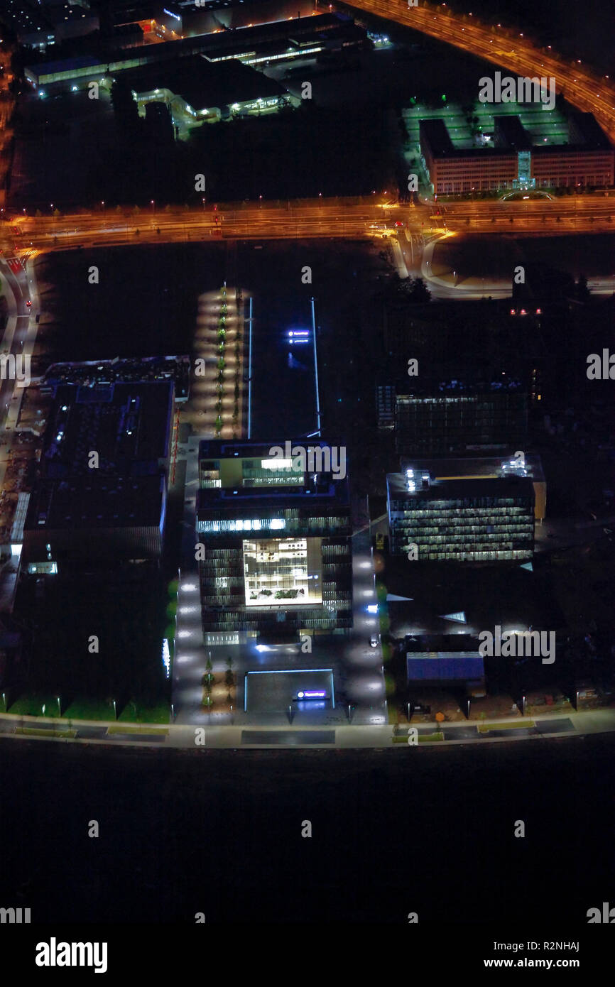 Extraschicht 2010, Nacht der Industriekultur, Sommerfest der Kulturhauptstadt 2010, Essen, Ruhrgebiet, Nordrhein-Westfalen, Deutschland, Europa, Stockfoto