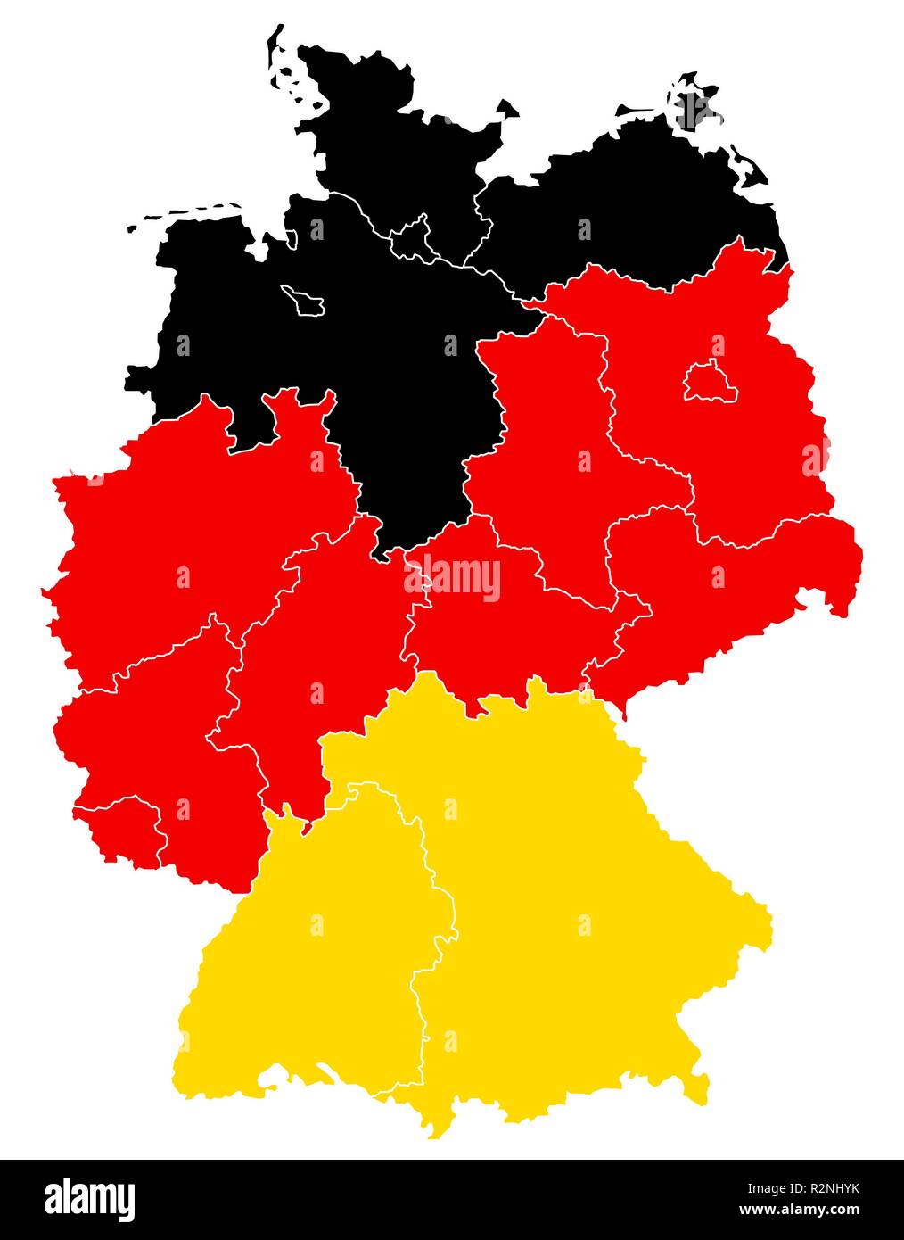 Deutschland Karte xi. Stockfoto