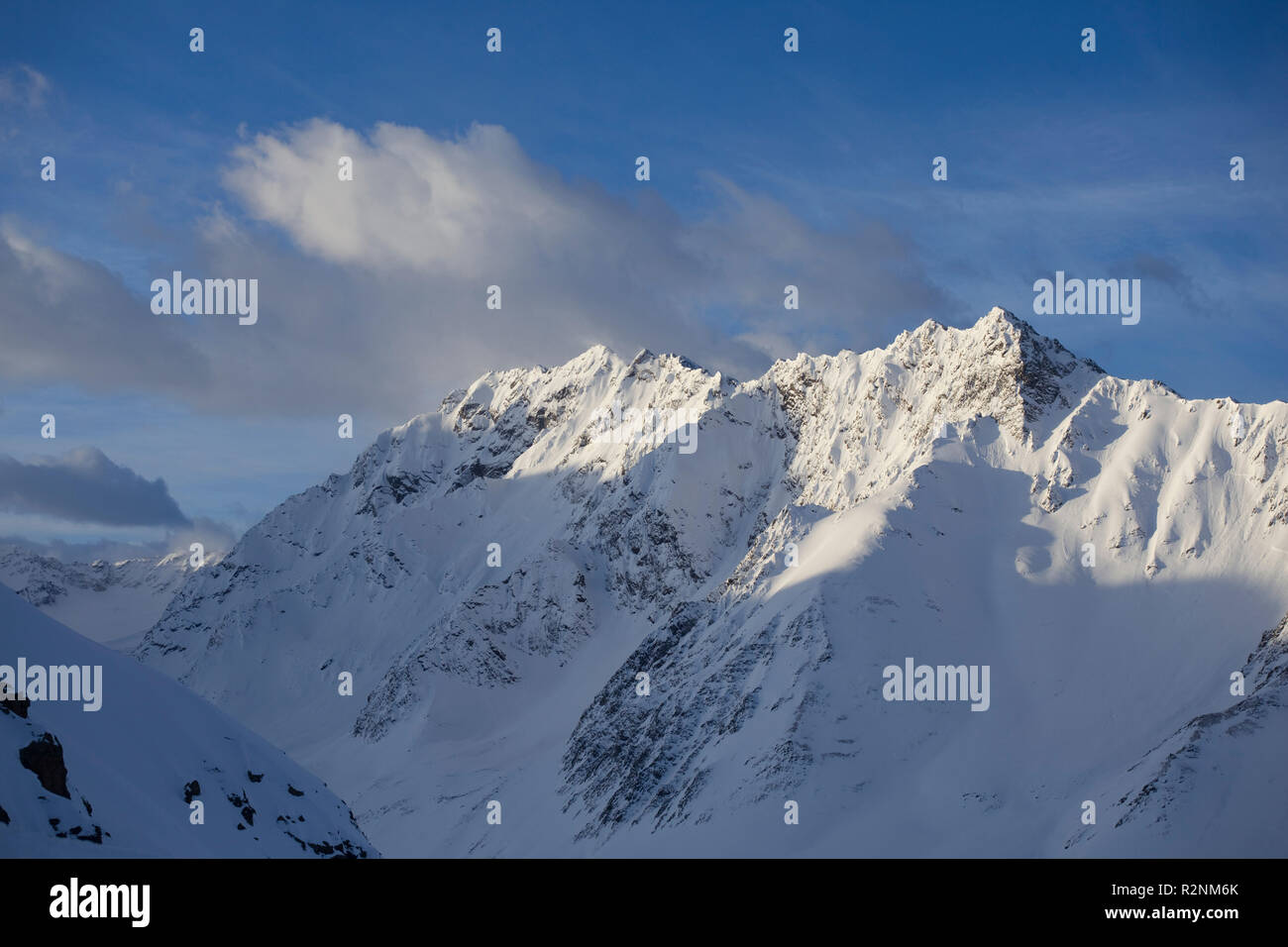 Larstiggrat Grat aus dem Osten, Stubaier Alpen, Tirol, Österreich Stockfoto