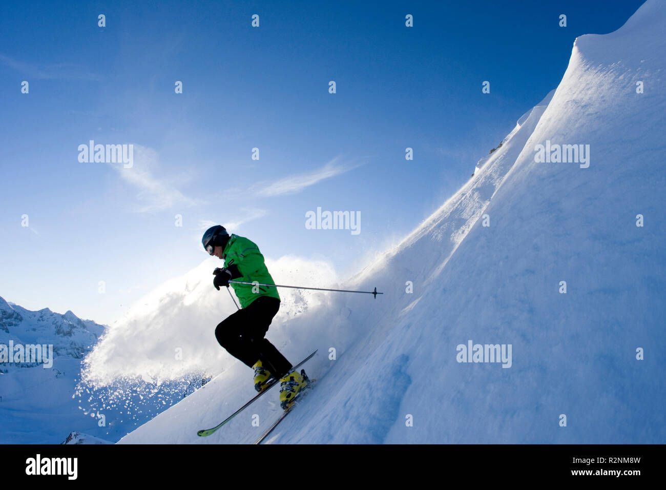 Abseits der Piste Ski, Skigebiet Obertauern, Obertauern, Salzburg (Bundesland), Österreich Stockfoto