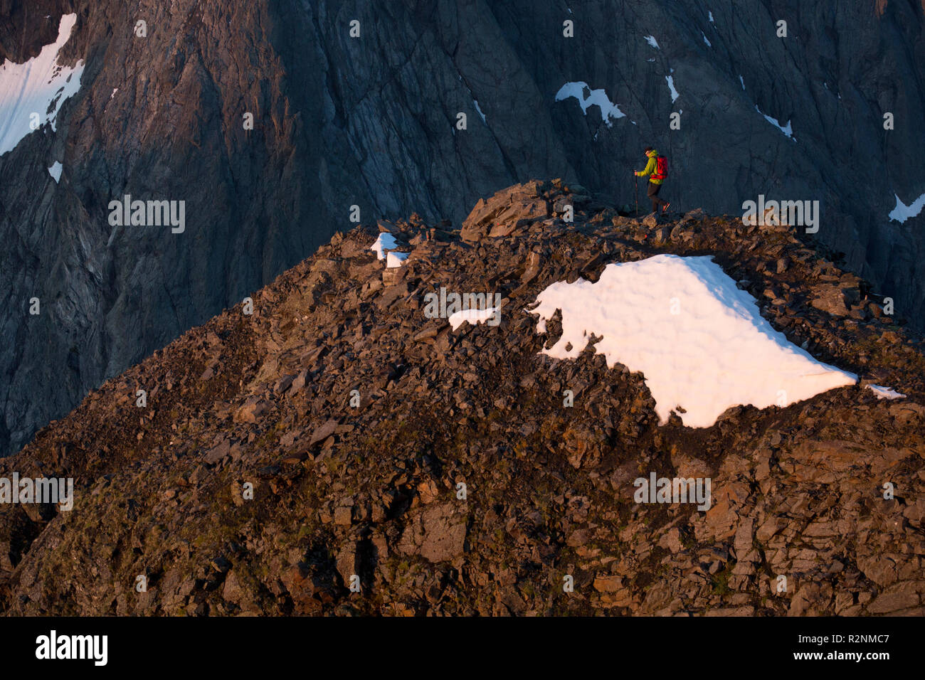 Bergtour auf Scheibler Berg, Verwallgruppe, Tirol, Österreich Stockfoto