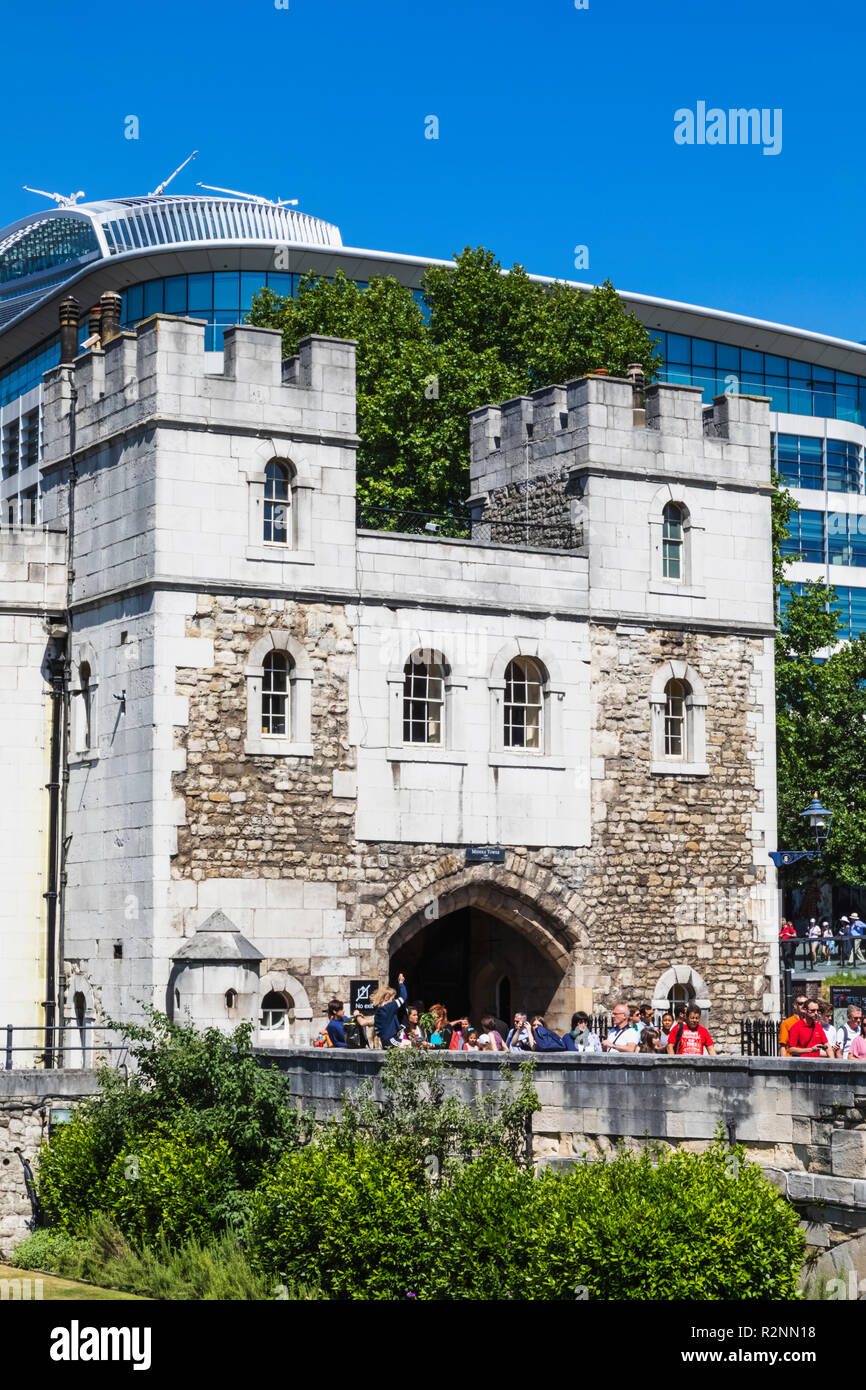 England, London, City of London, Tower von London, der Mittlere Turm Stockfoto