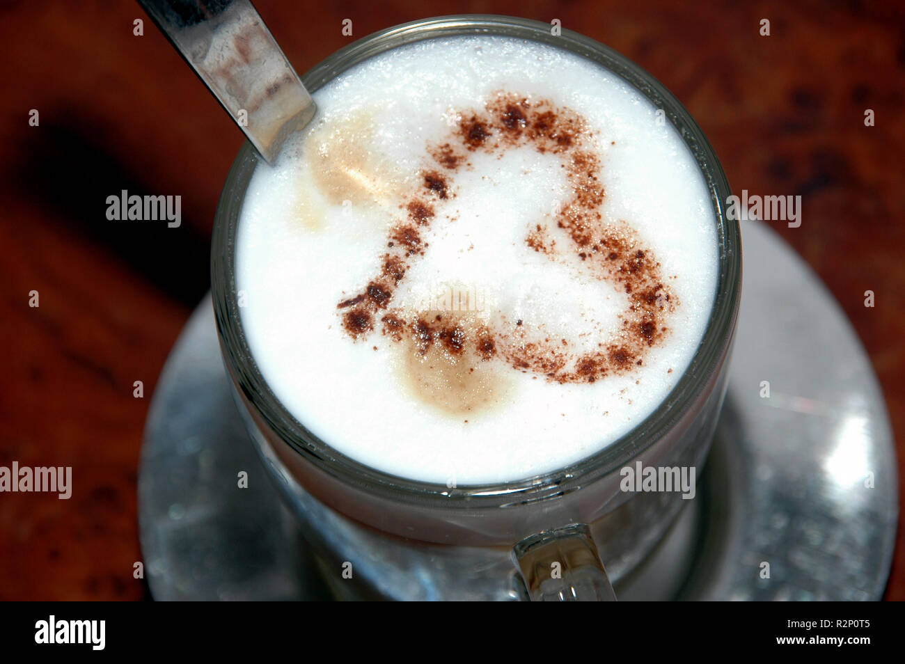 Herz-Kaffee Stockfoto