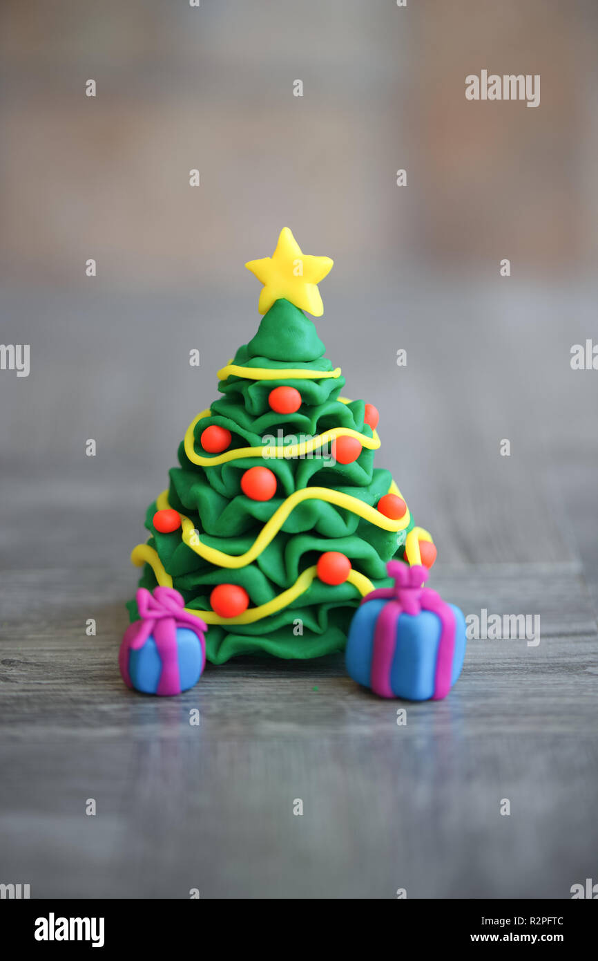 Salzteig Weihnachtsbaum Stockfoto