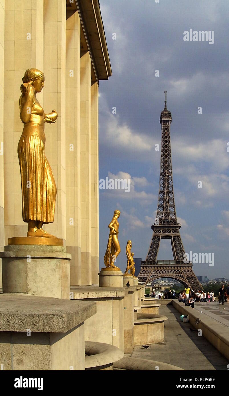 Golden Paris Stockfoto