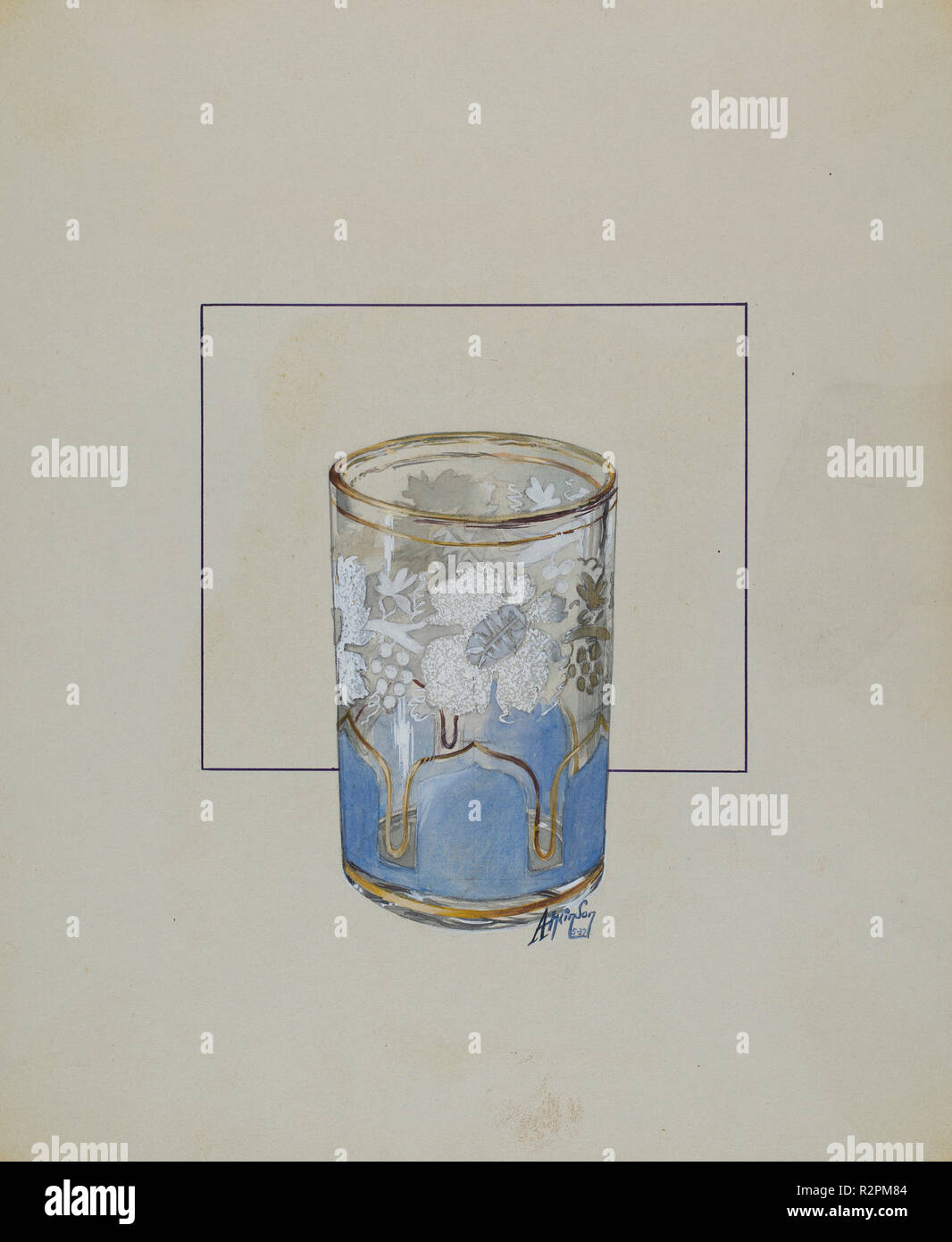 Tumbler. Stand: 1937. Medium: Aquarell, Graphit, Feder und Tinte und goauche auf Karton. Museum: Nationalgalerie, Washington DC. Autor: Ralph Atkinson. Stockfoto