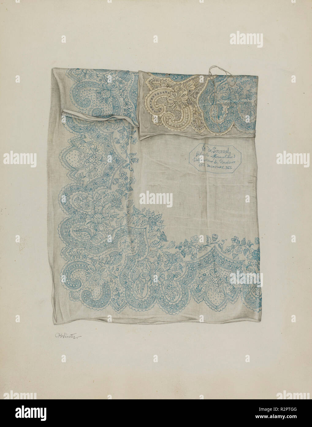 Taschentuch. Stand: 1935/1942. Maße: gesamt: 36,7 x 29 cm (14 5/6 x 11 5/6  in.). Medium: Aquarell und Graphit auf Pappe. Museum: Nationalgalerie,  Washington DC. Autor: Charlotte Winter Stockfotografie - Alamy