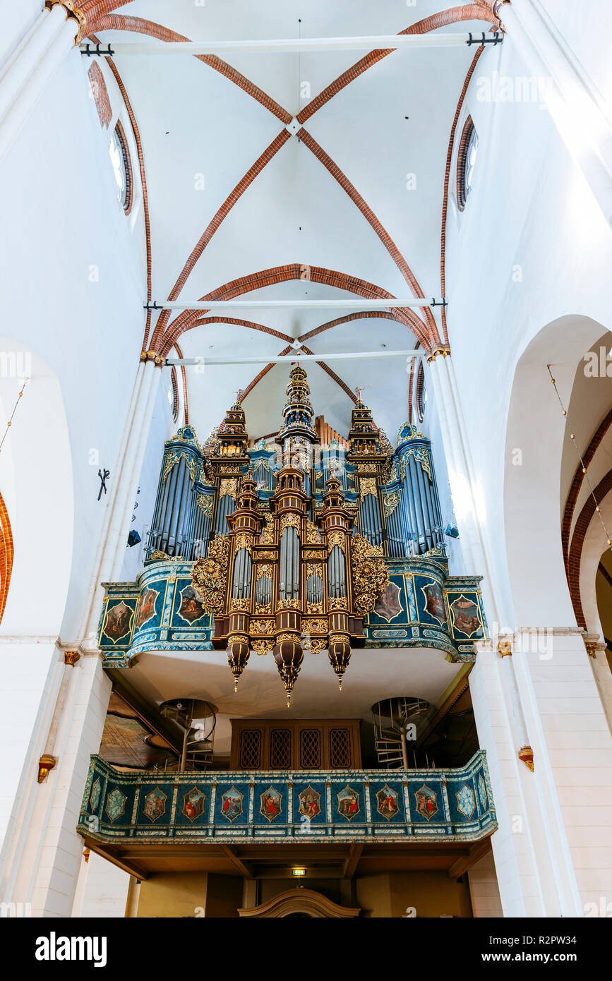 Dom zu Riga Pfeifenorgel. Dom zu Riga ist die Evangelisch-lutherische Kathedrale. Riga, Lettland, Baltikum, Europa. Stockfoto