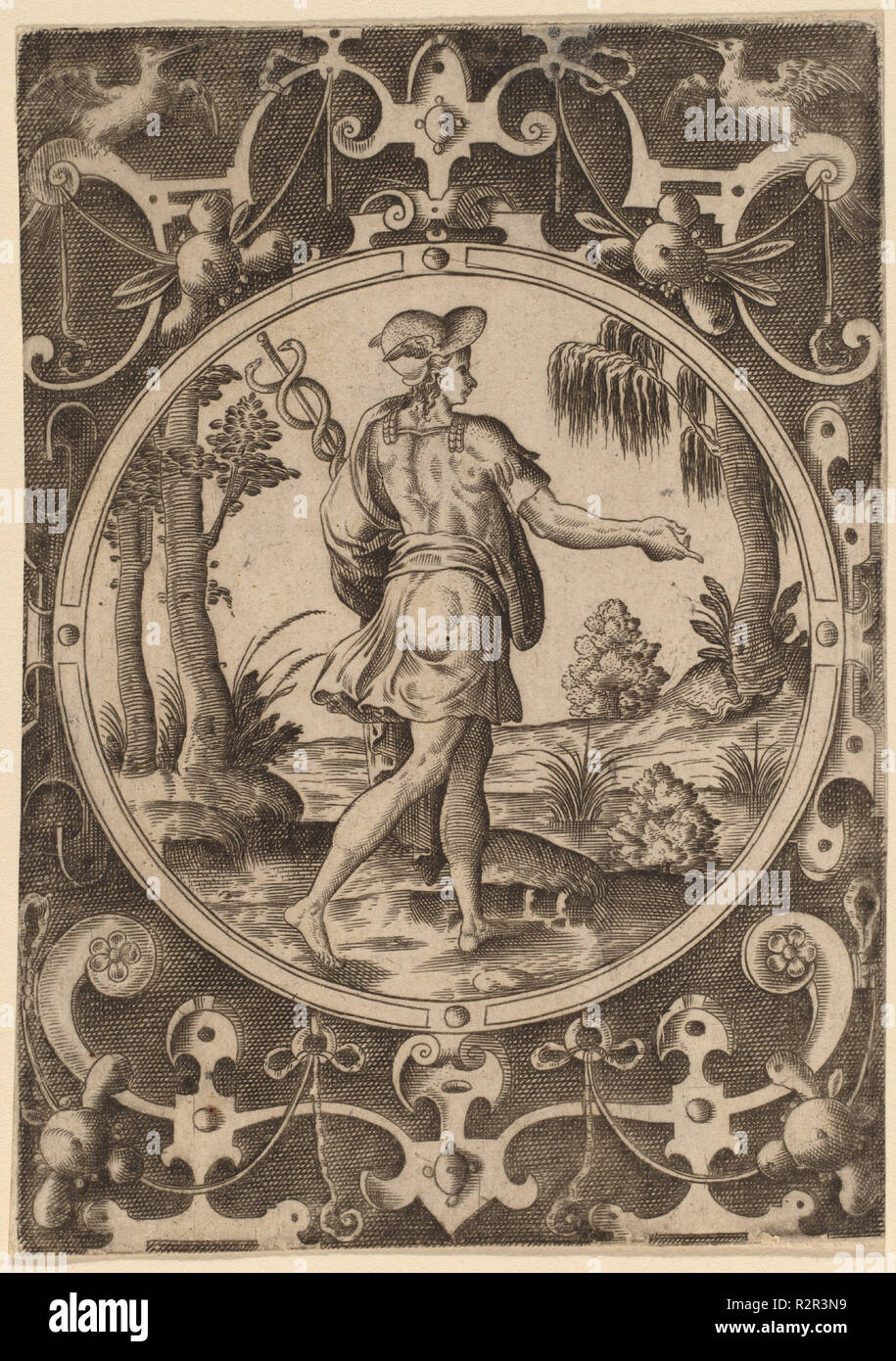 Hermes. Medium: Gravur. Museum: Nationalgalerie, Washington DC. Autor: Abraham de Bruyn. Stockfoto