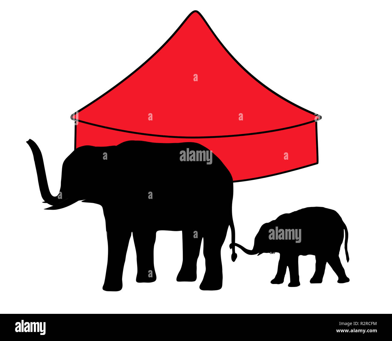 Elefant Zirkus Stockfoto