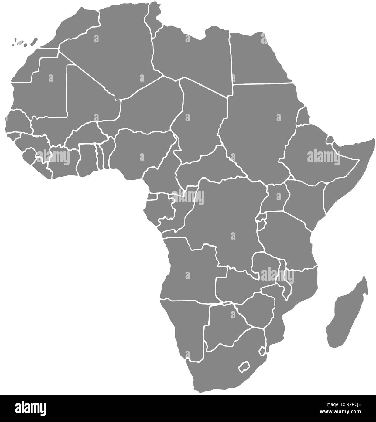 Karte Afrika Stockfoto